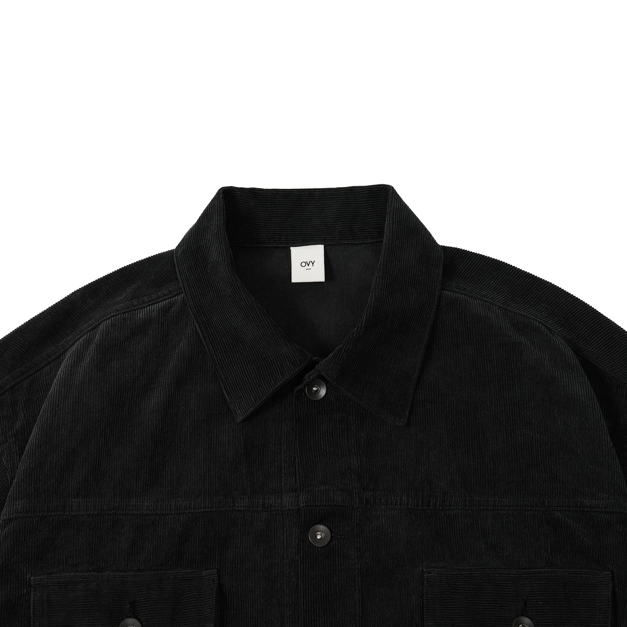 Washed Corduroy Wide Relax Jacket (black) | OVY