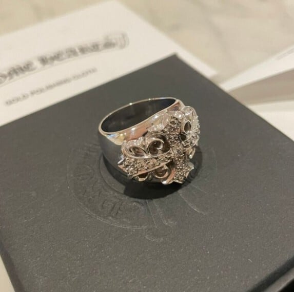 CHROME HEARTS クロムハーツ キーパーリング ダイヤモンド ホワイト