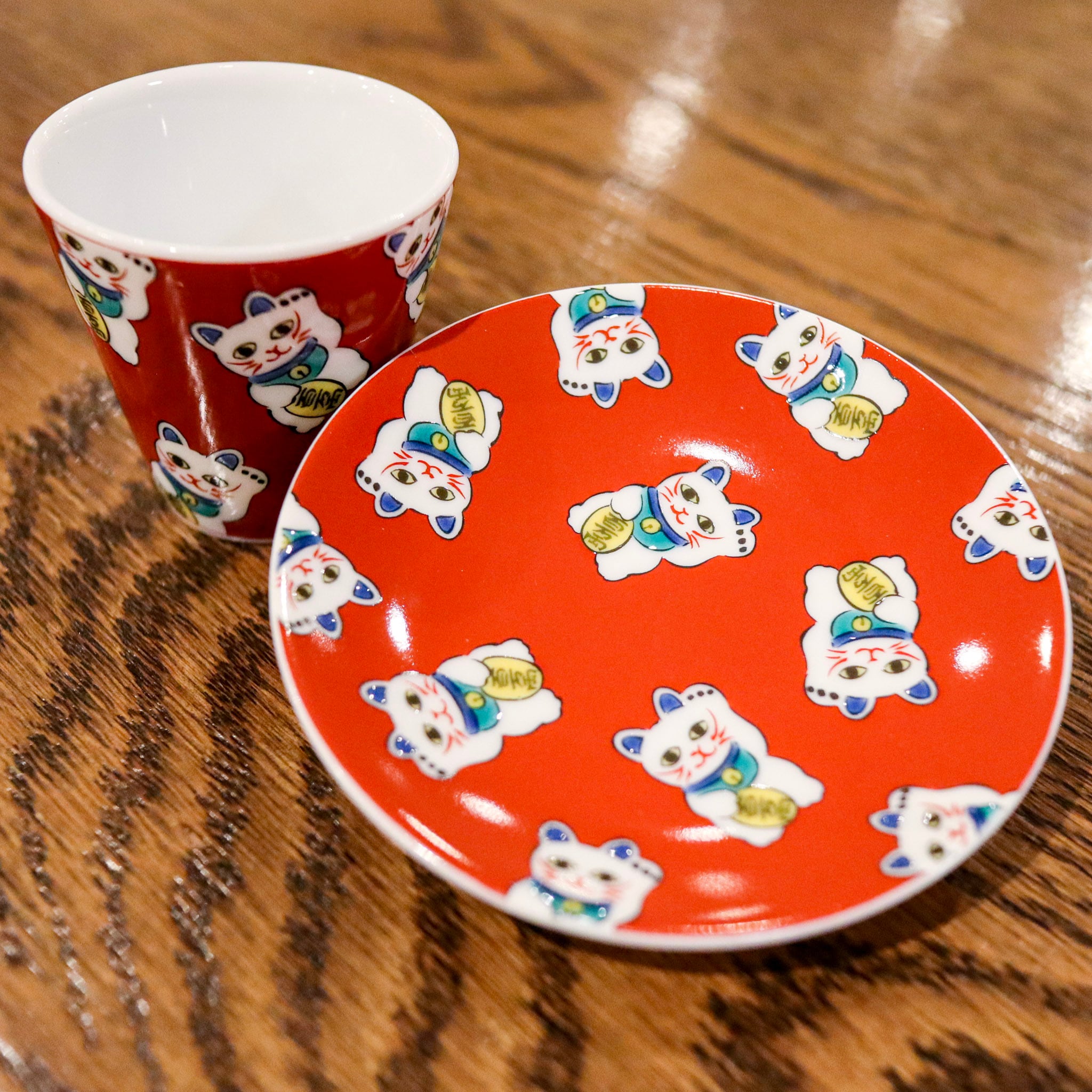 九谷焼 縁起ちょこ&豆皿「招き猫」 | anzucafe