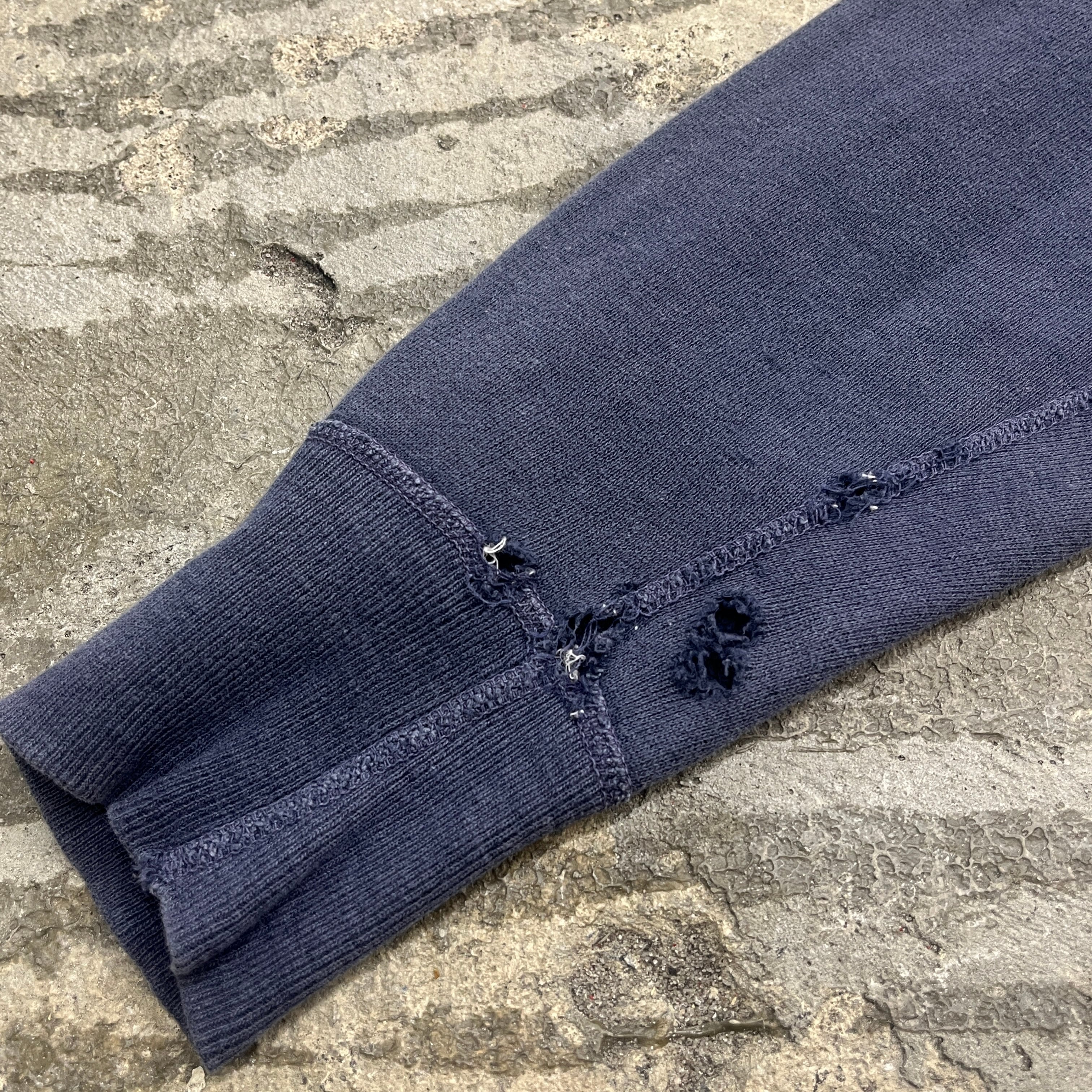 60s Fade Navy Vintage Sweat Shirt 60年代 ナス紺 ビンテージ