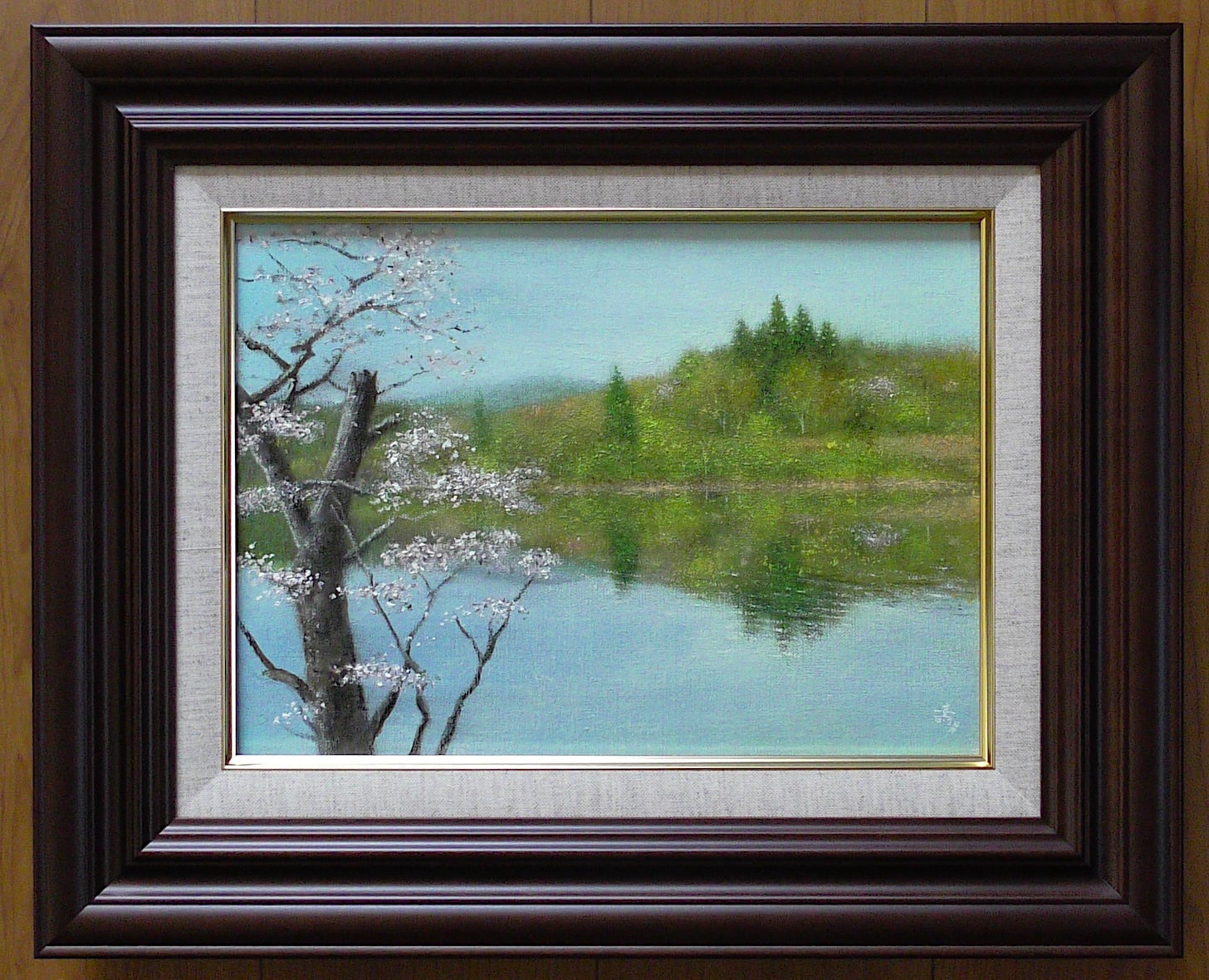 春沼 F4 油彩（額入） | 森壽男の絵画