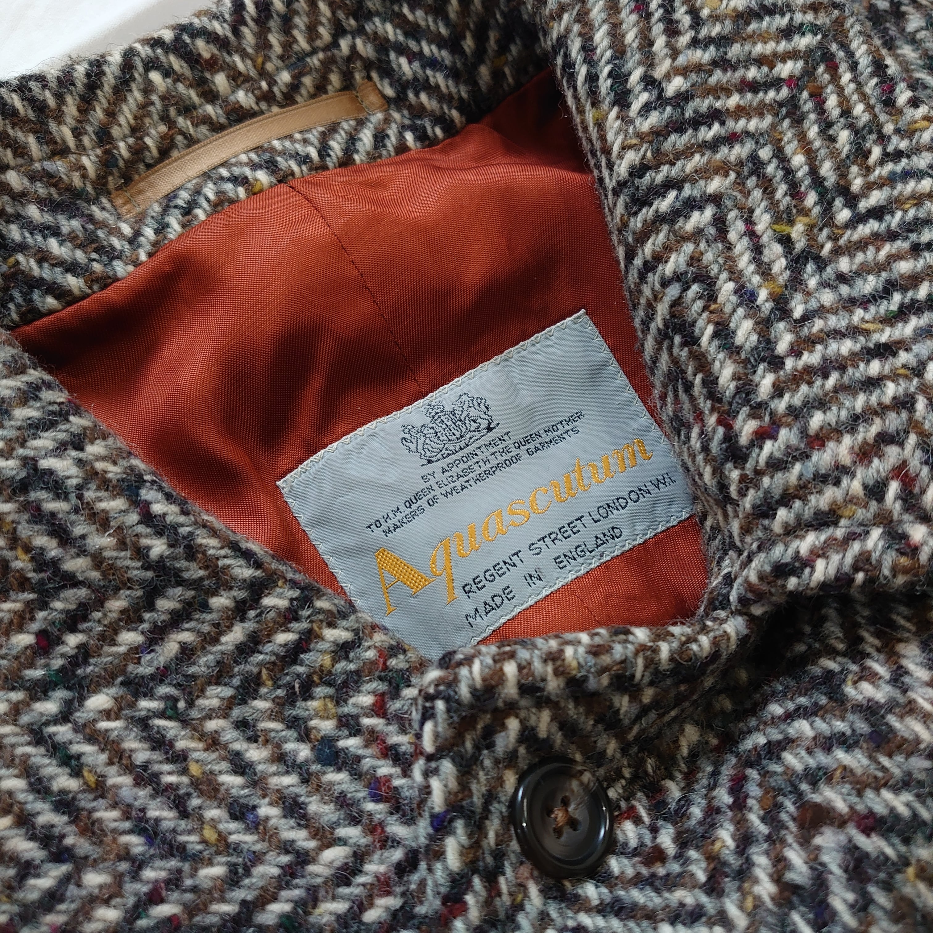 アイリッシュツイード】Aquascutum アクアスキュータム ツイードコート