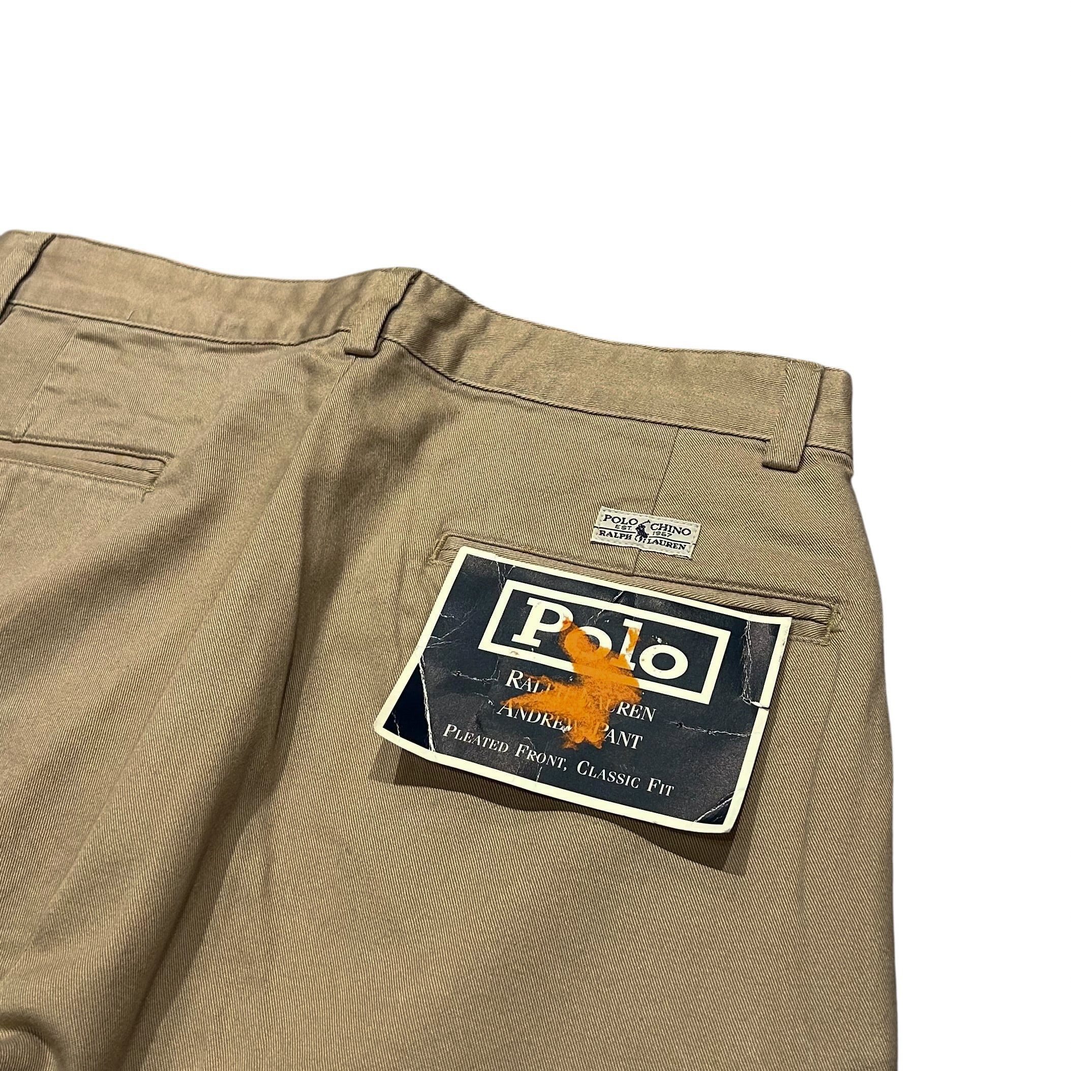 DEADSTOCK 90's Polo Ralph Lauren 2Tuck Chino Andrew Pants W30