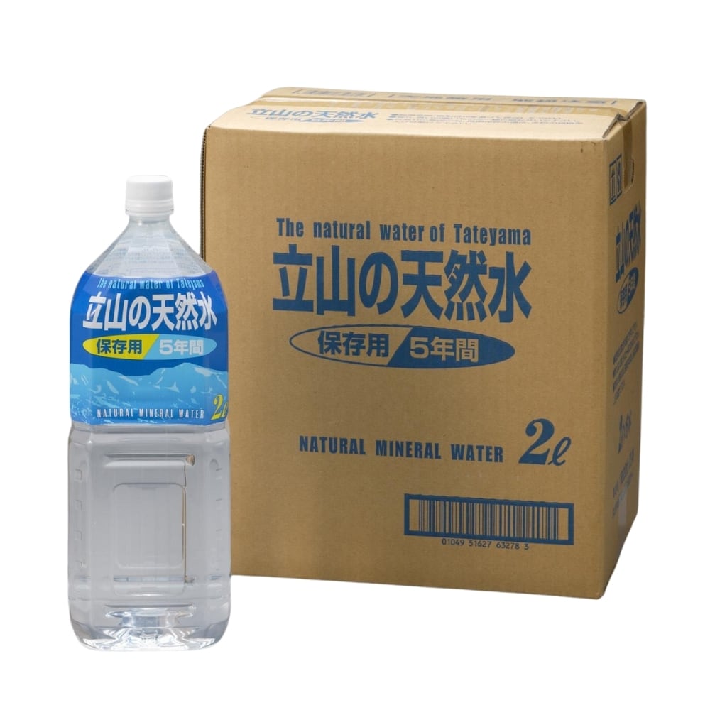災害備蓄用飲料水 5年保存水 2L×6本入 1ケース | ぜんぶ、立山。