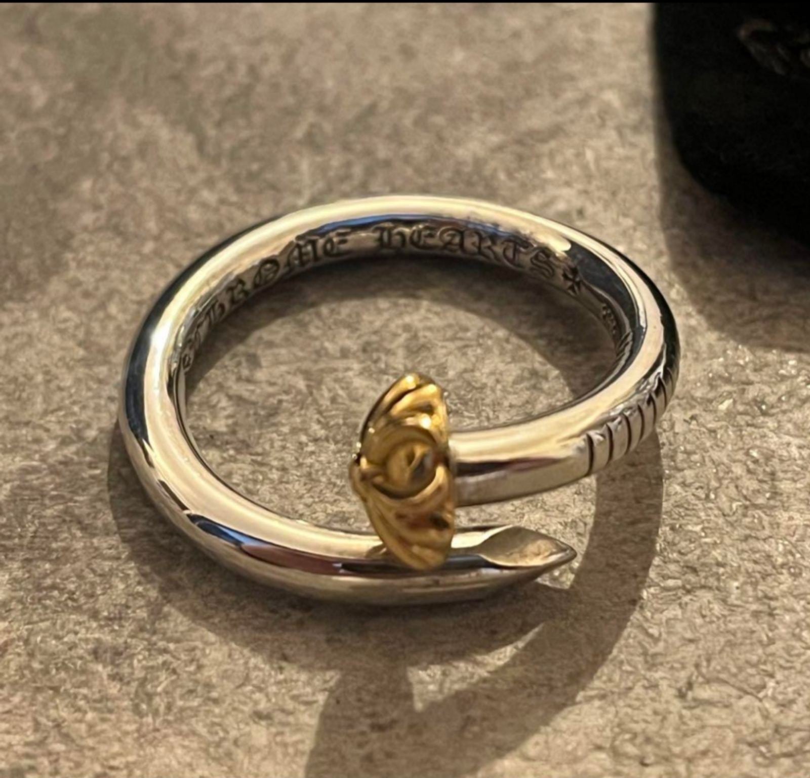 CHROME HEARTS クロムハーツ ネイル クロスボールリング 22k
