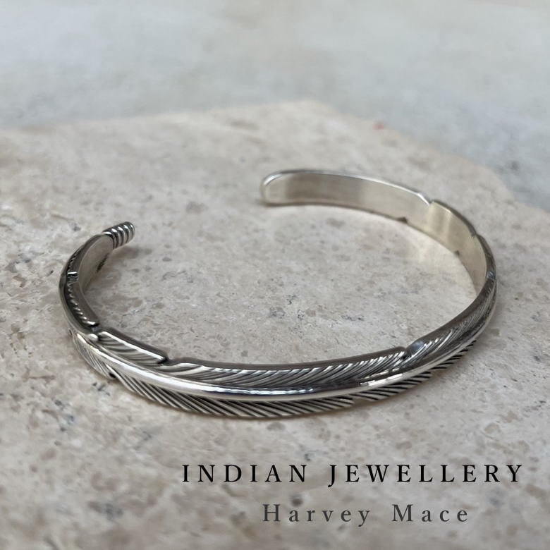 Indian Jewelry ターコイズ×12KGF フェザーネックレストップ Harvey