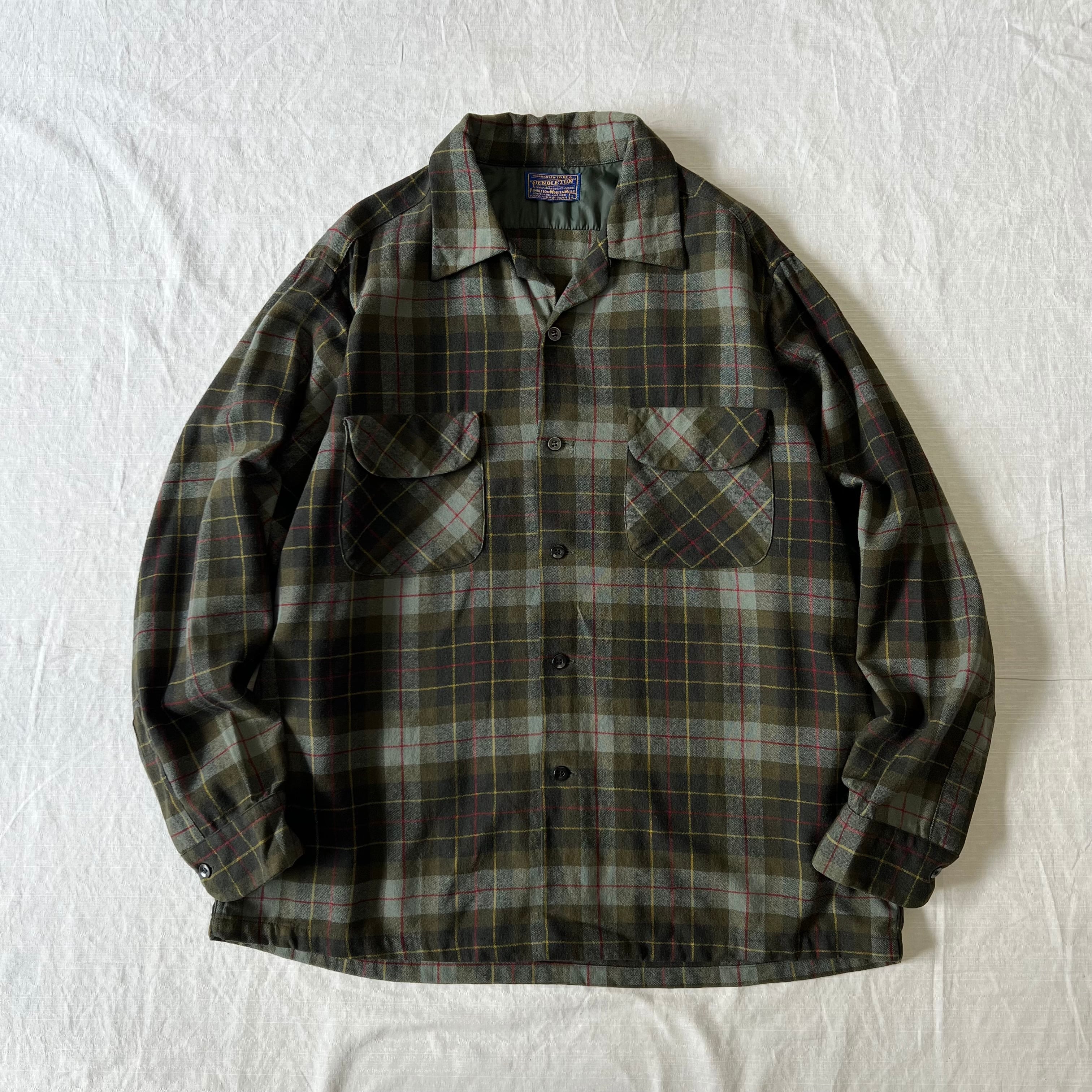 Early60's USA製 PENDLETON/ペンドルトン ボードシャツ オープンカラー