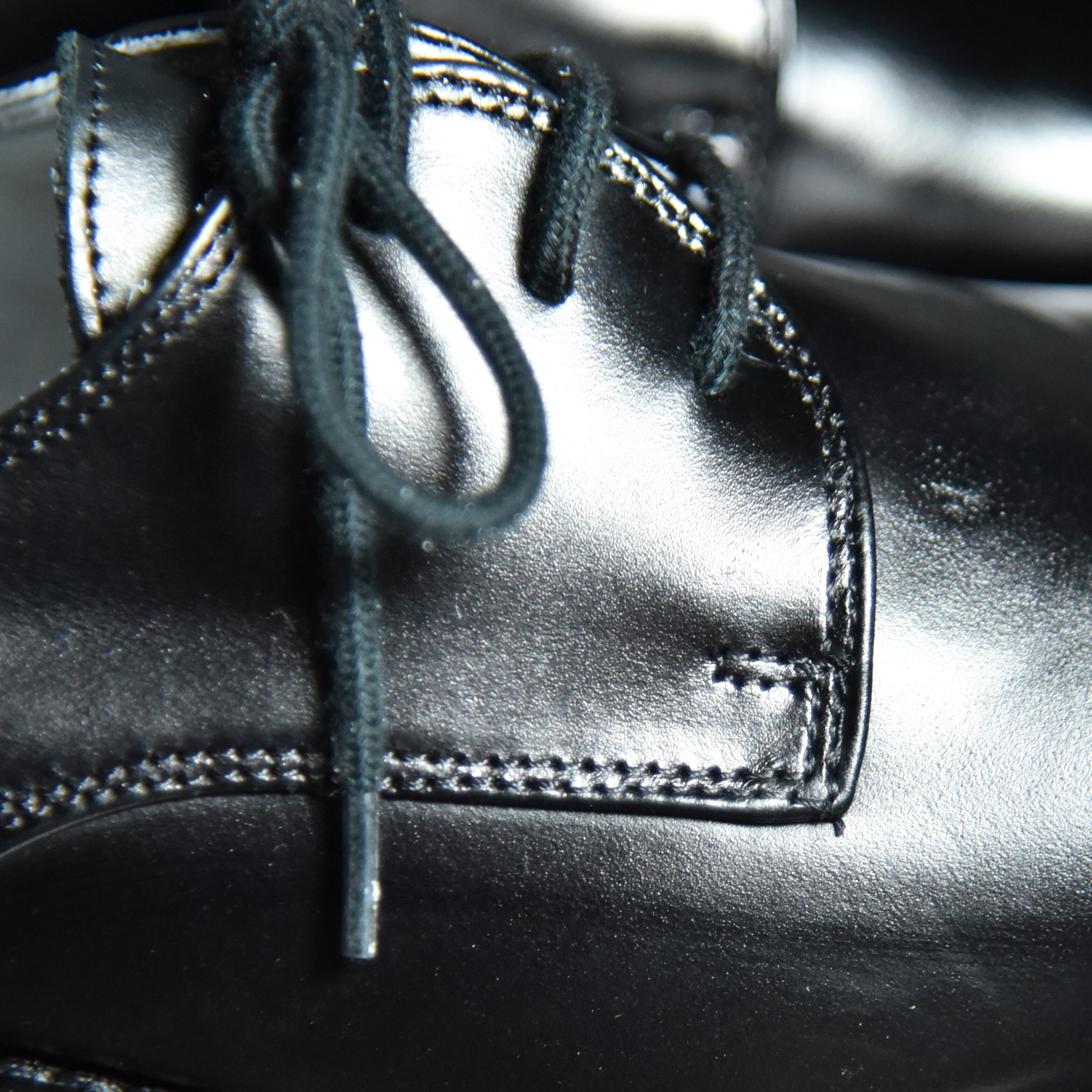 DEAD STOCK】Italian Navy Plane-toe Leather Officer Shoes イタリア