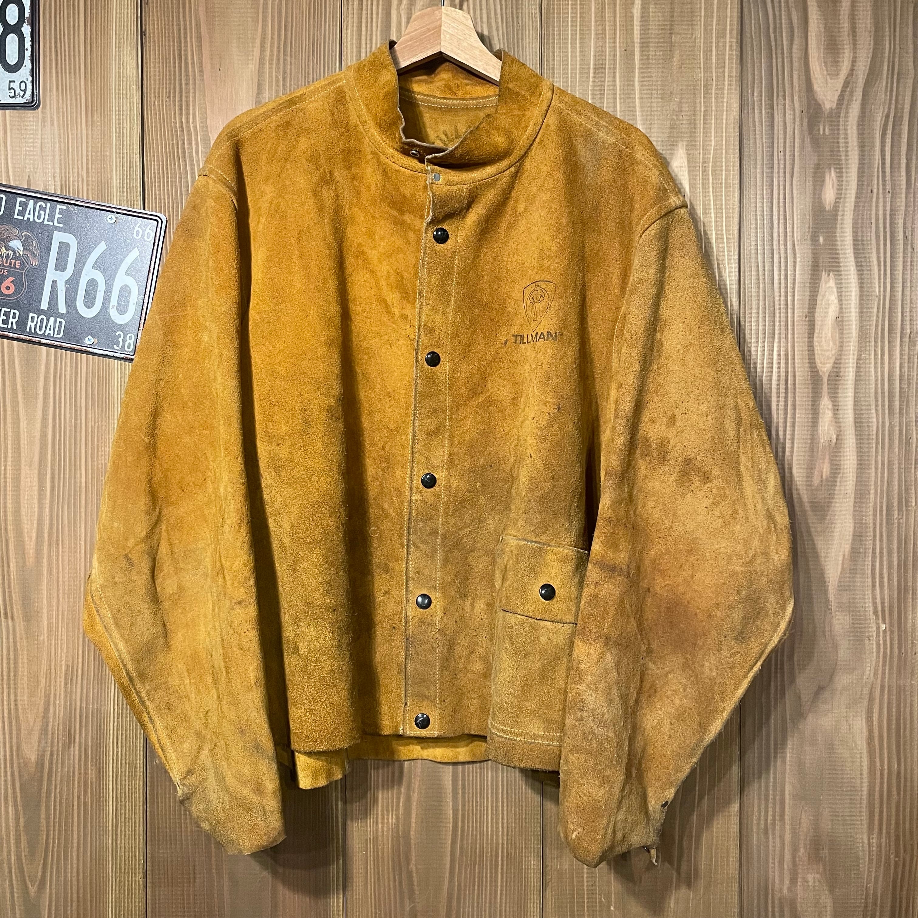 70s 80s USA製 TILLMAN スエード レザージャケット ヴィンテージ 溶接
