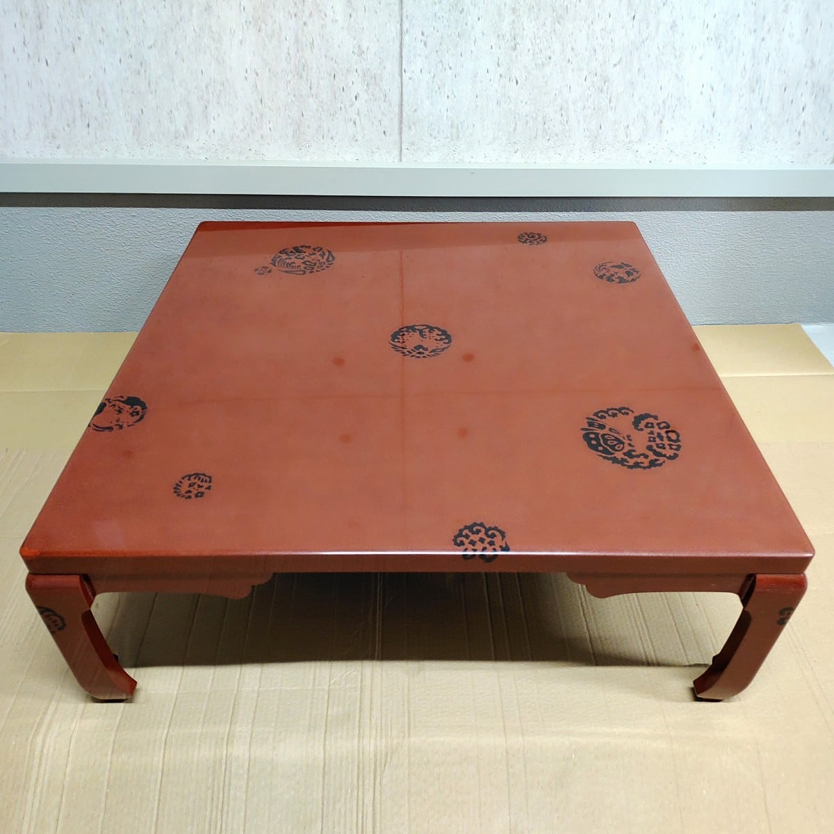 津軽塗（七々子塗）バカ塗り・テーブル・座卓・No.230511-28・梱包
