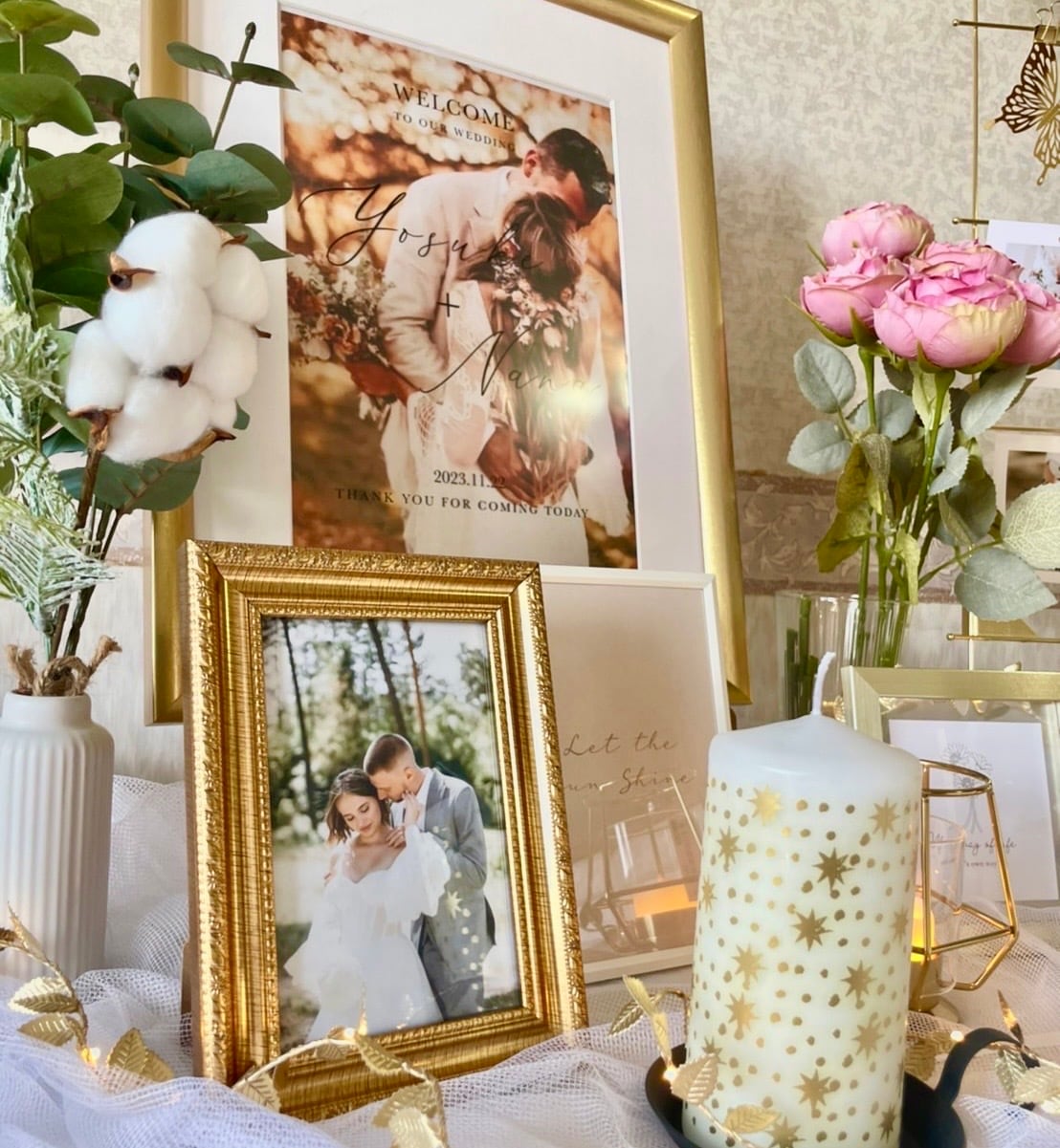 ウェルカムスペース セット 結婚式 IKEAミールヘーデン 豪華 ゴールド