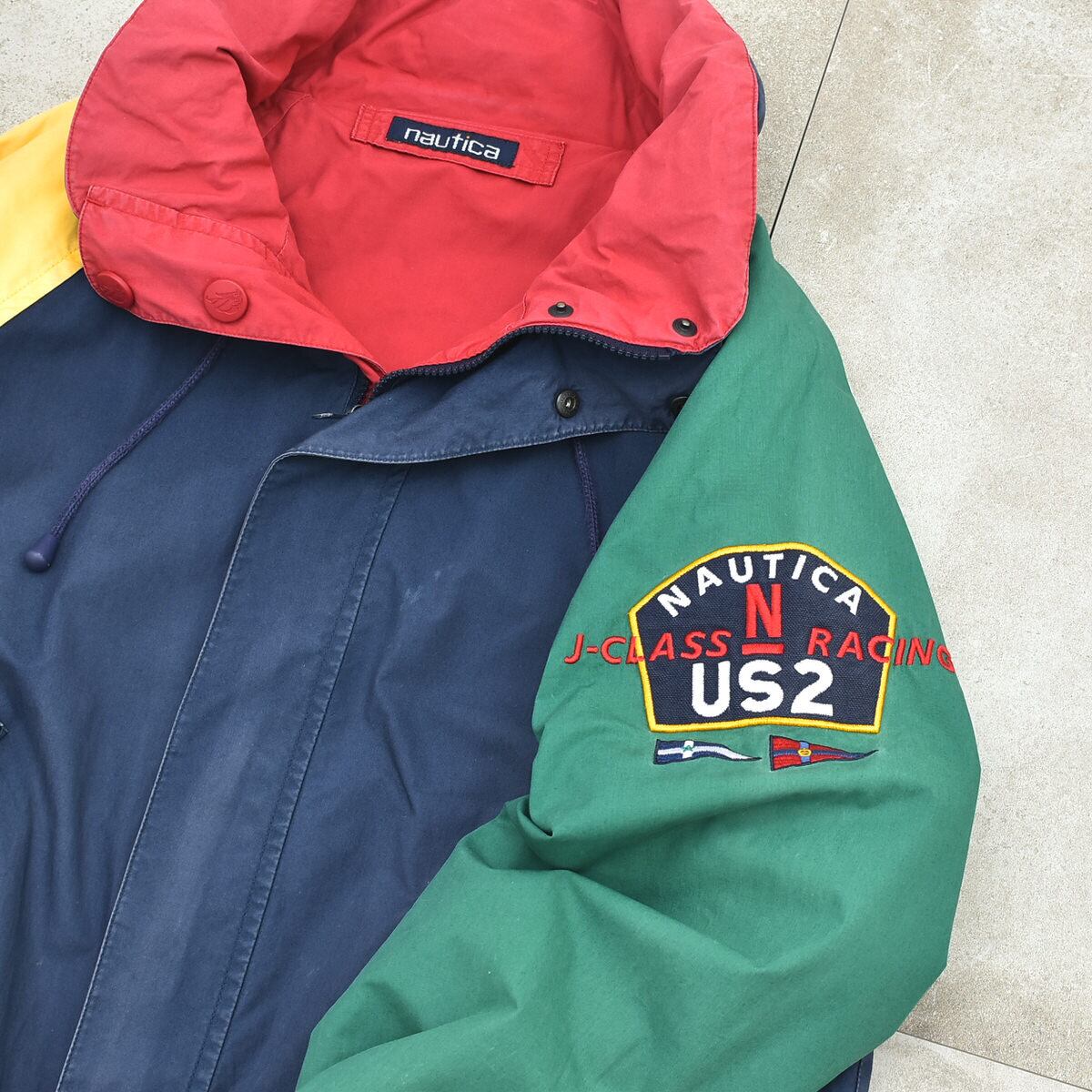 90s nautica crazy pattern reversible jkt | 古着屋 grin days memory