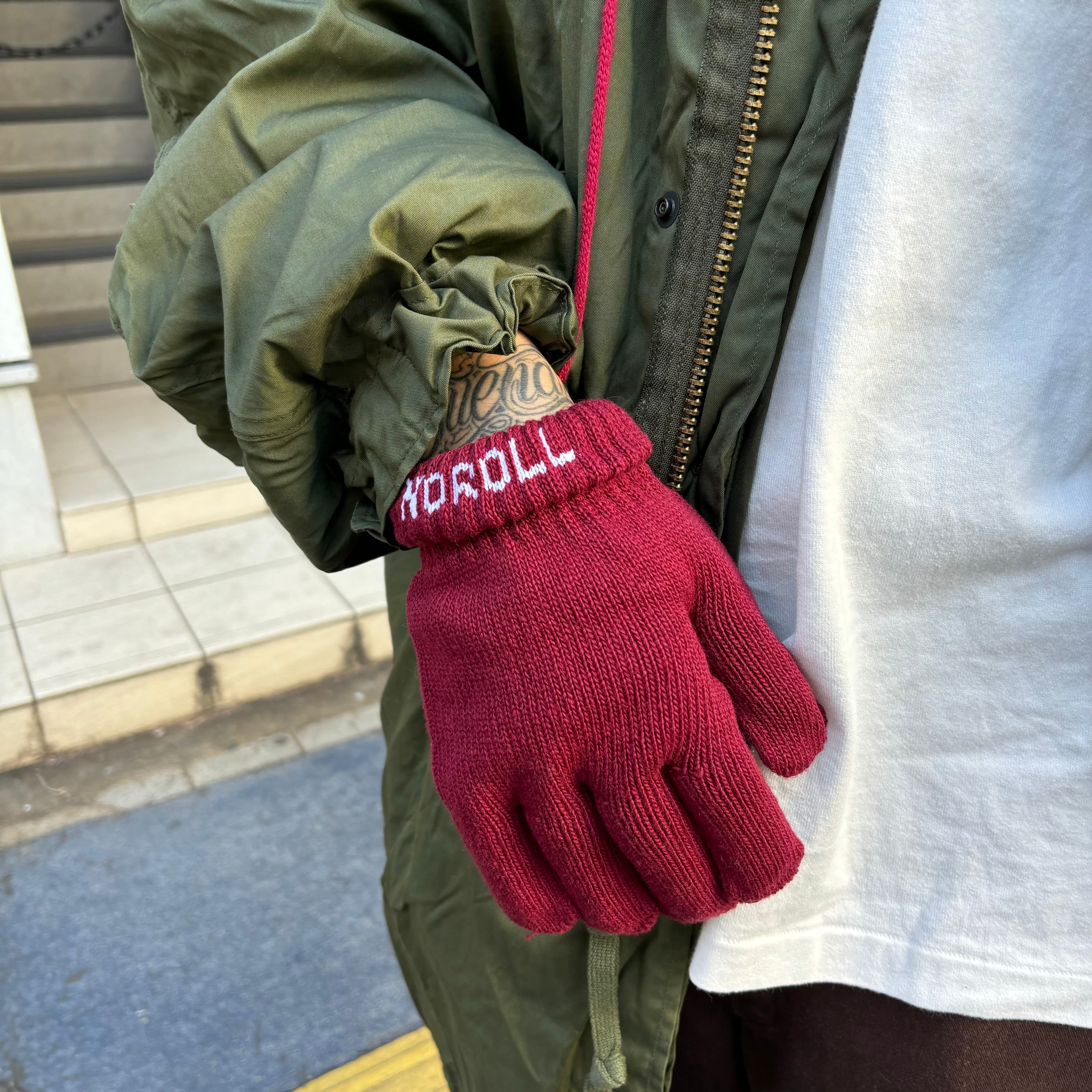 NOROLL USUALLY GLOVE NAVY DARK RED / ノーロール グローブ 手袋