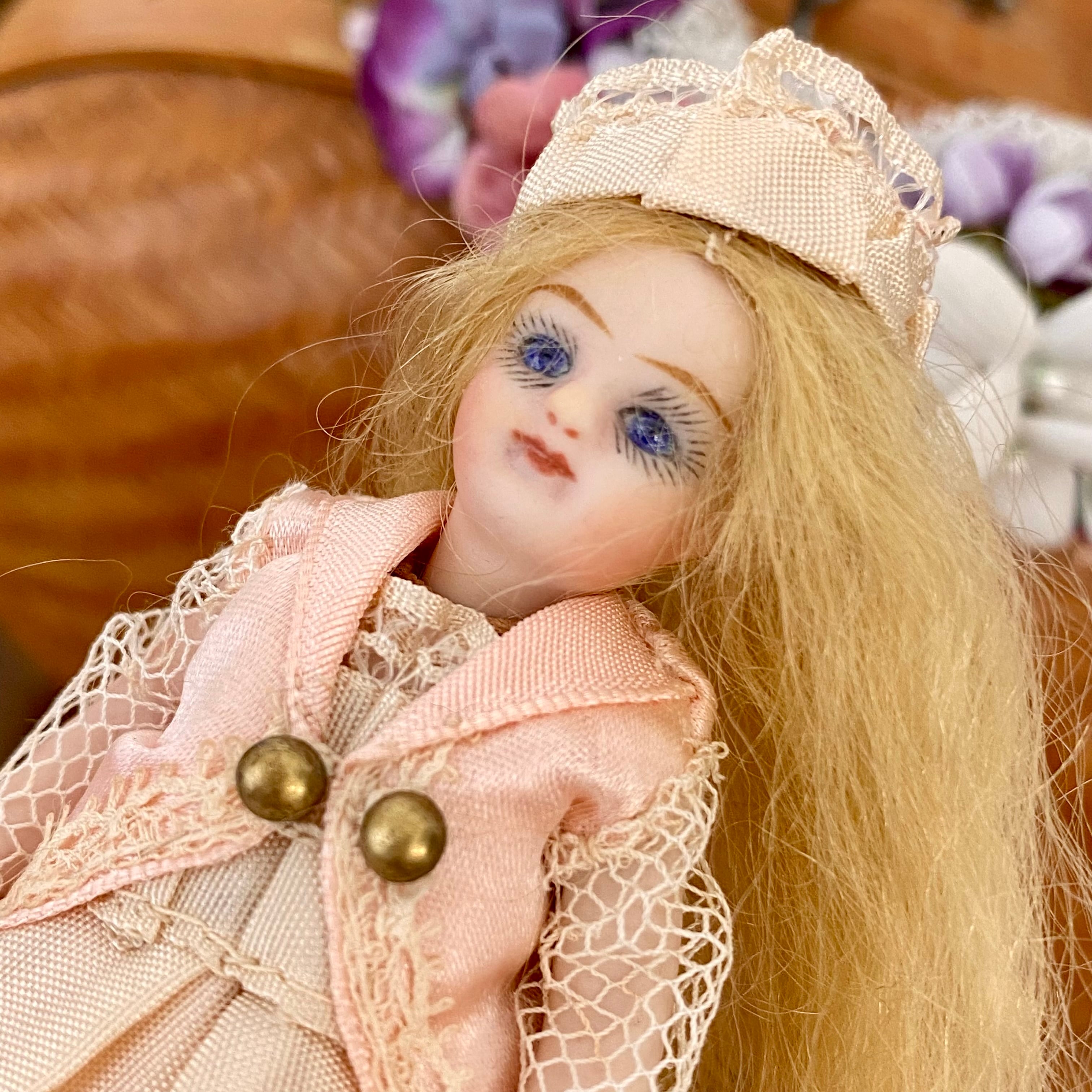 完成ドール】フレンチミニョネット1/ オールビスク/ 10.5cm/草苅尚代作