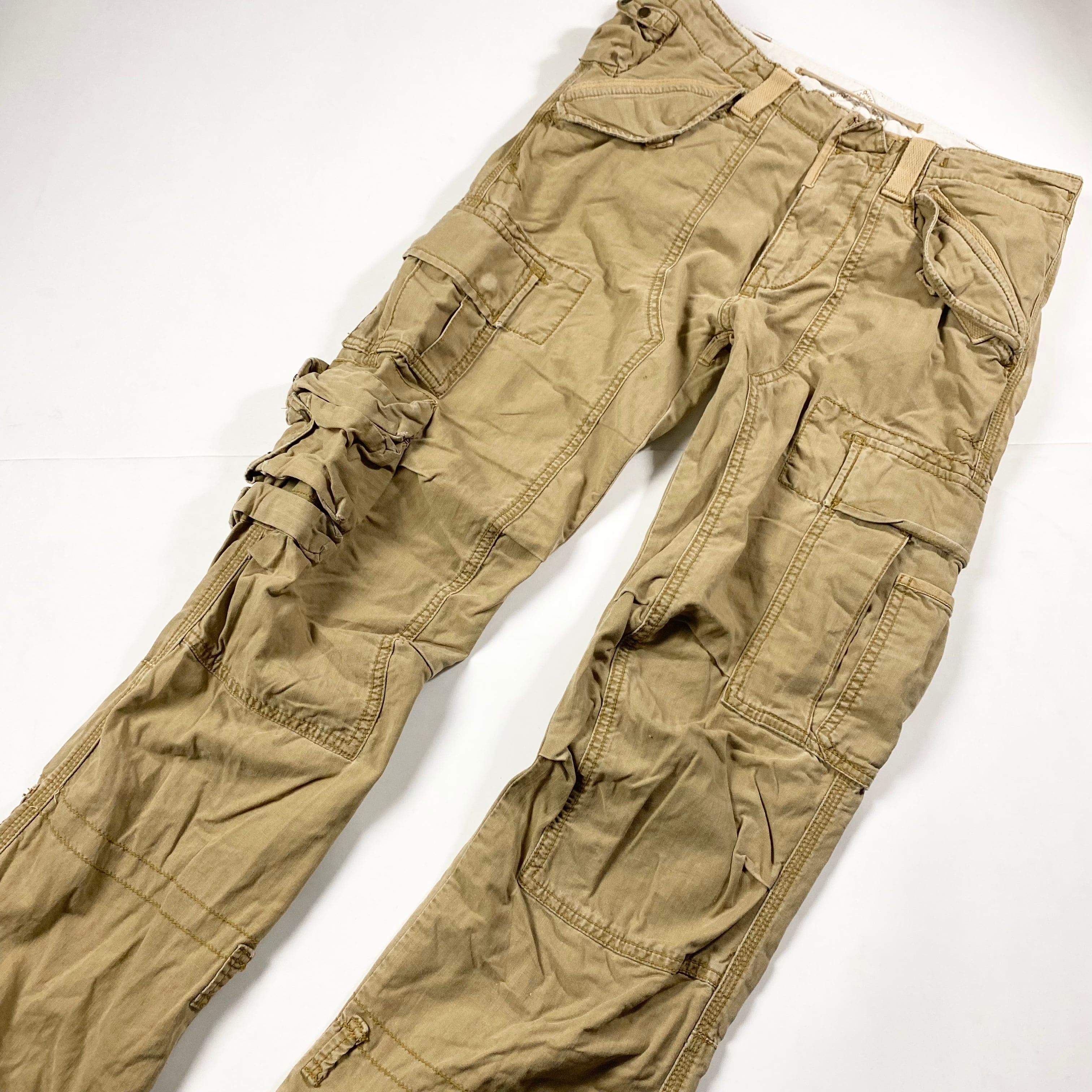 POLO by RALPH LAUREN asymmetrical multi pockets cargo pants | NOIR