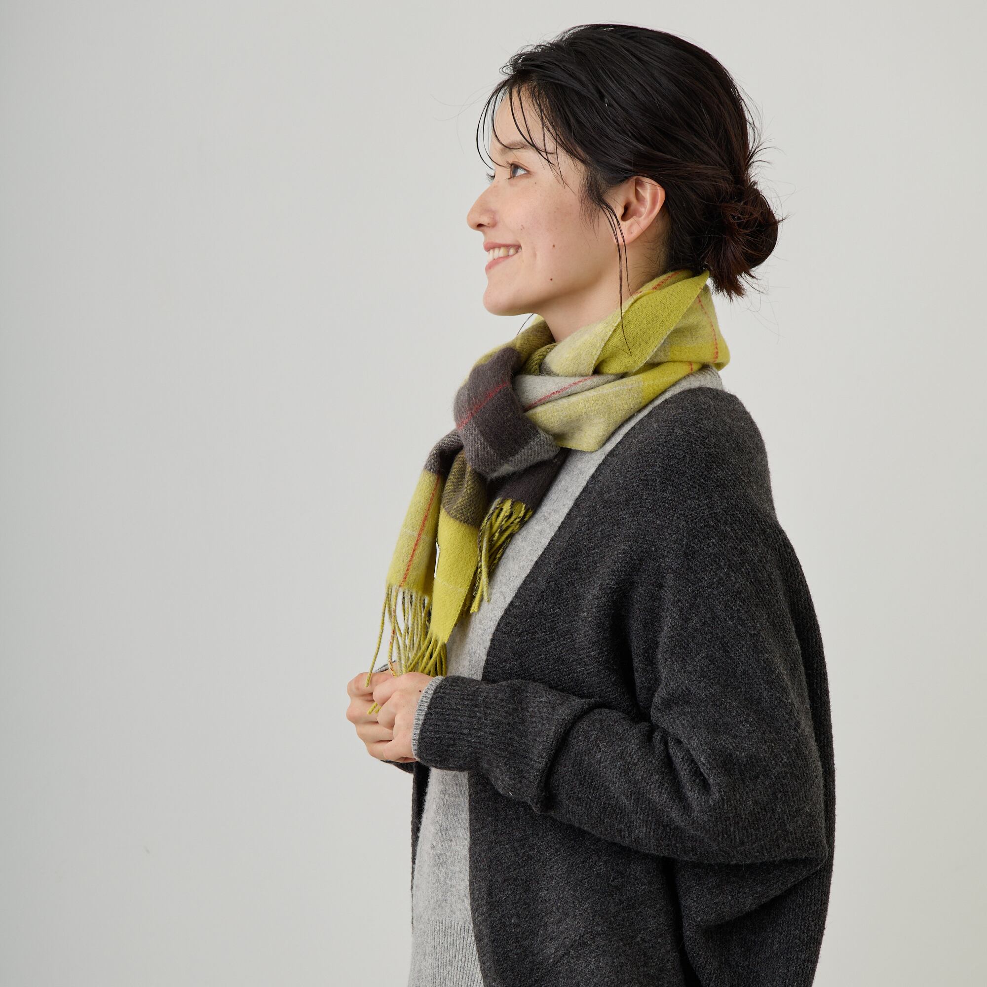 Le Bonnet イエローマフラー KUJTEN付属 MAISON KITSUNE メゾンキツネ マフラー FOX HEAD PATCH SCARF (MAISON