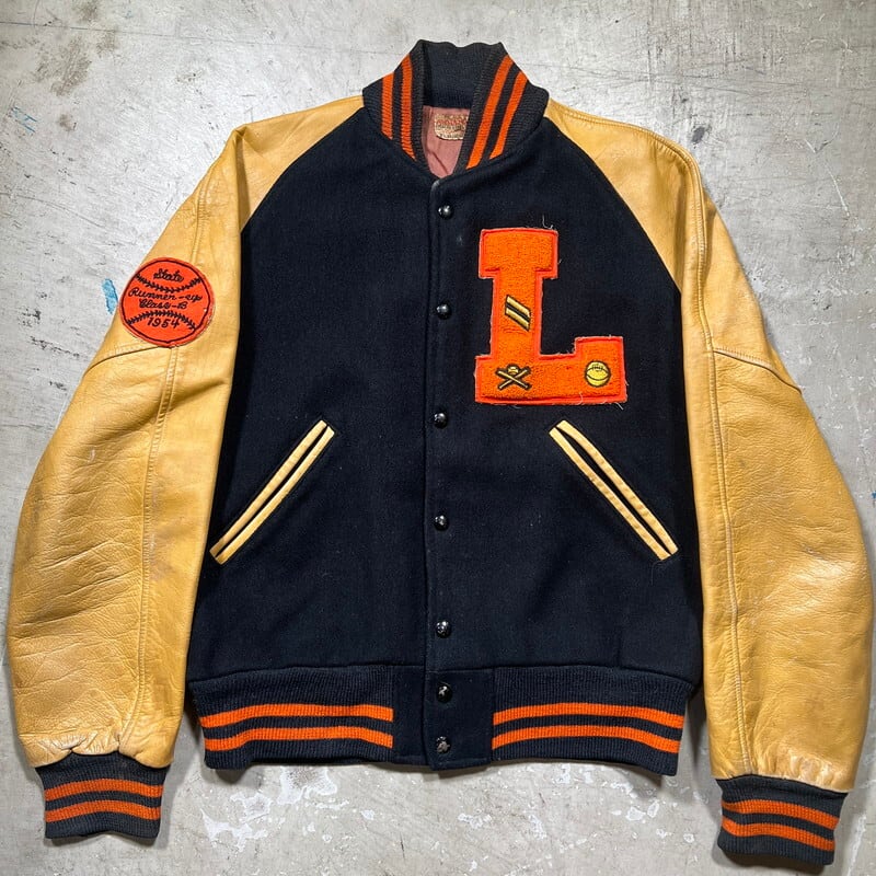 50's~ JOHN DUNLAP SPORTING GOODS CO ジョンダンラップ ウール×レザー
