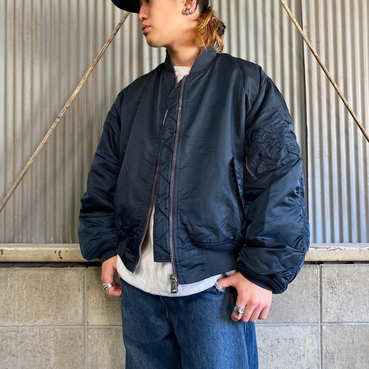 Schott ショット MA-1タイプ ミリタリー フライトジャケット メンズL