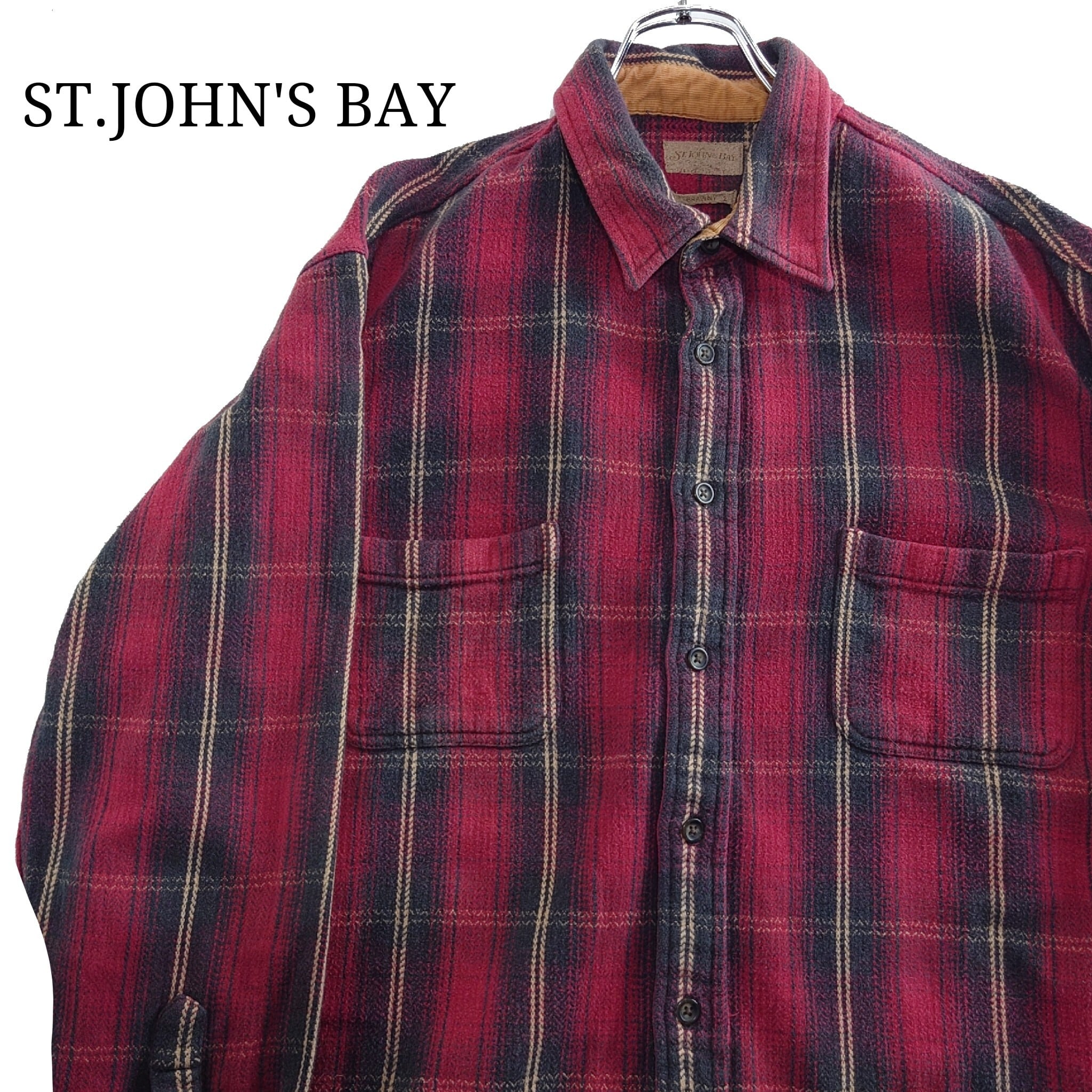 90～00s】ST.JOHN'S BAY セントジョンズベイ ヘビーネルシャツ
