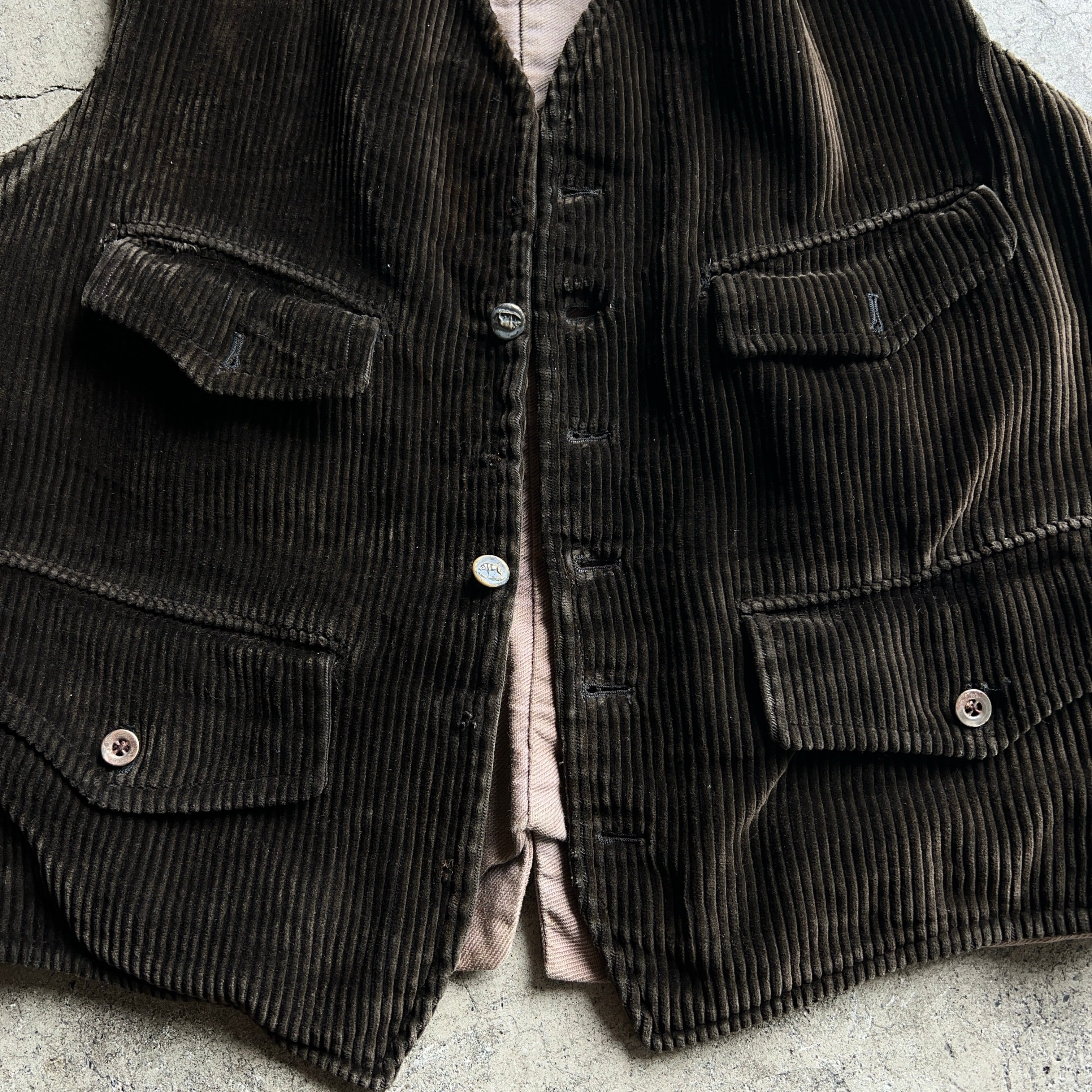 30's~40's Euro Corduroy Vest 30年代 40年代 ユーロ コーデュロイ