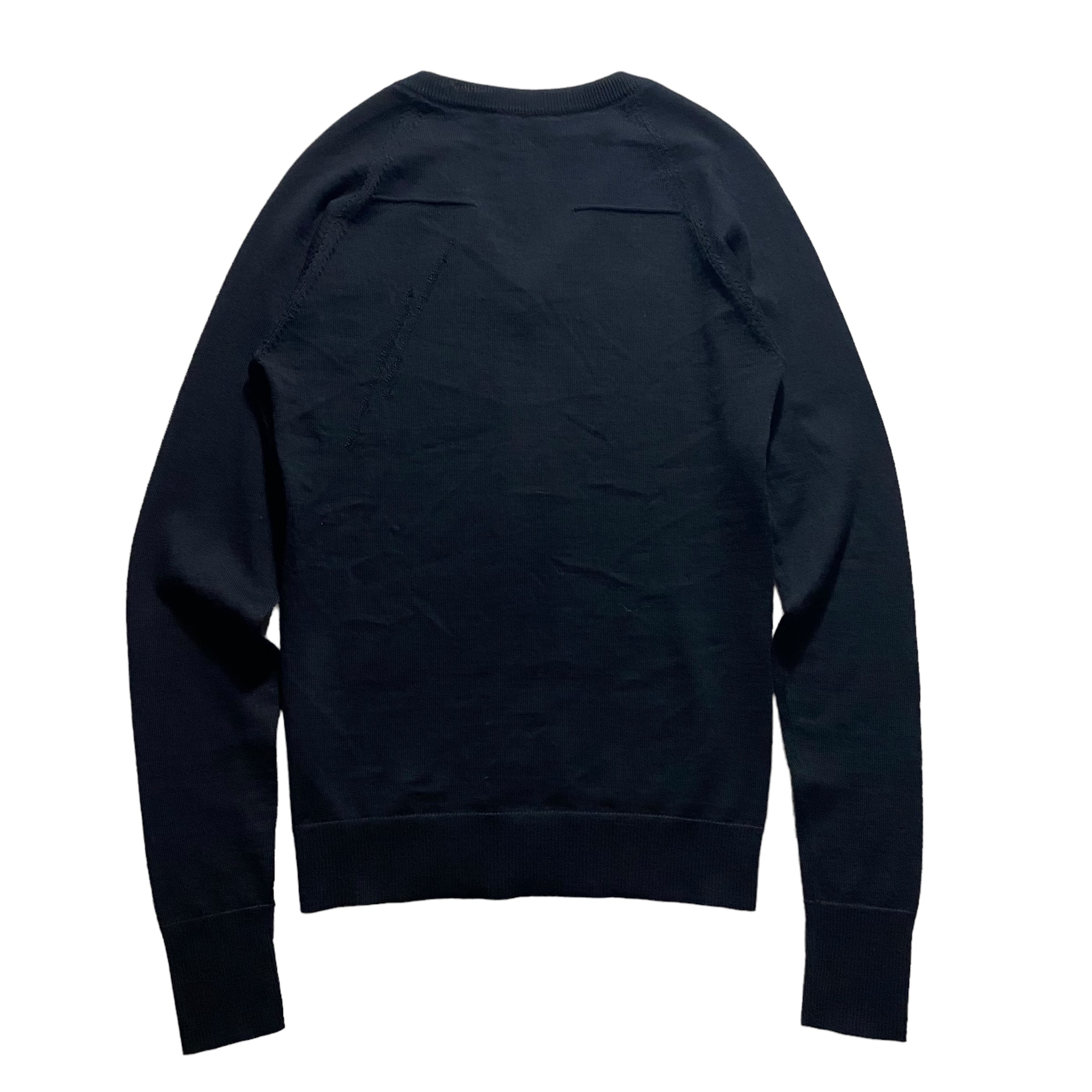 2005AW DIOR HOMME by Hedi Slimane V-neck broken sweater | NOIR ONLINE