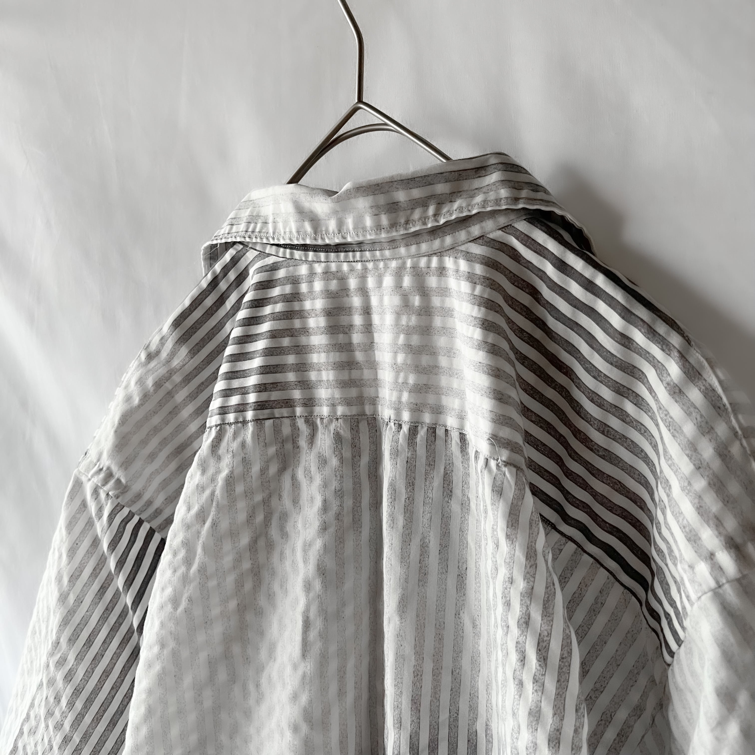 comme des garçons homme stripe open collar shirt 田中オム