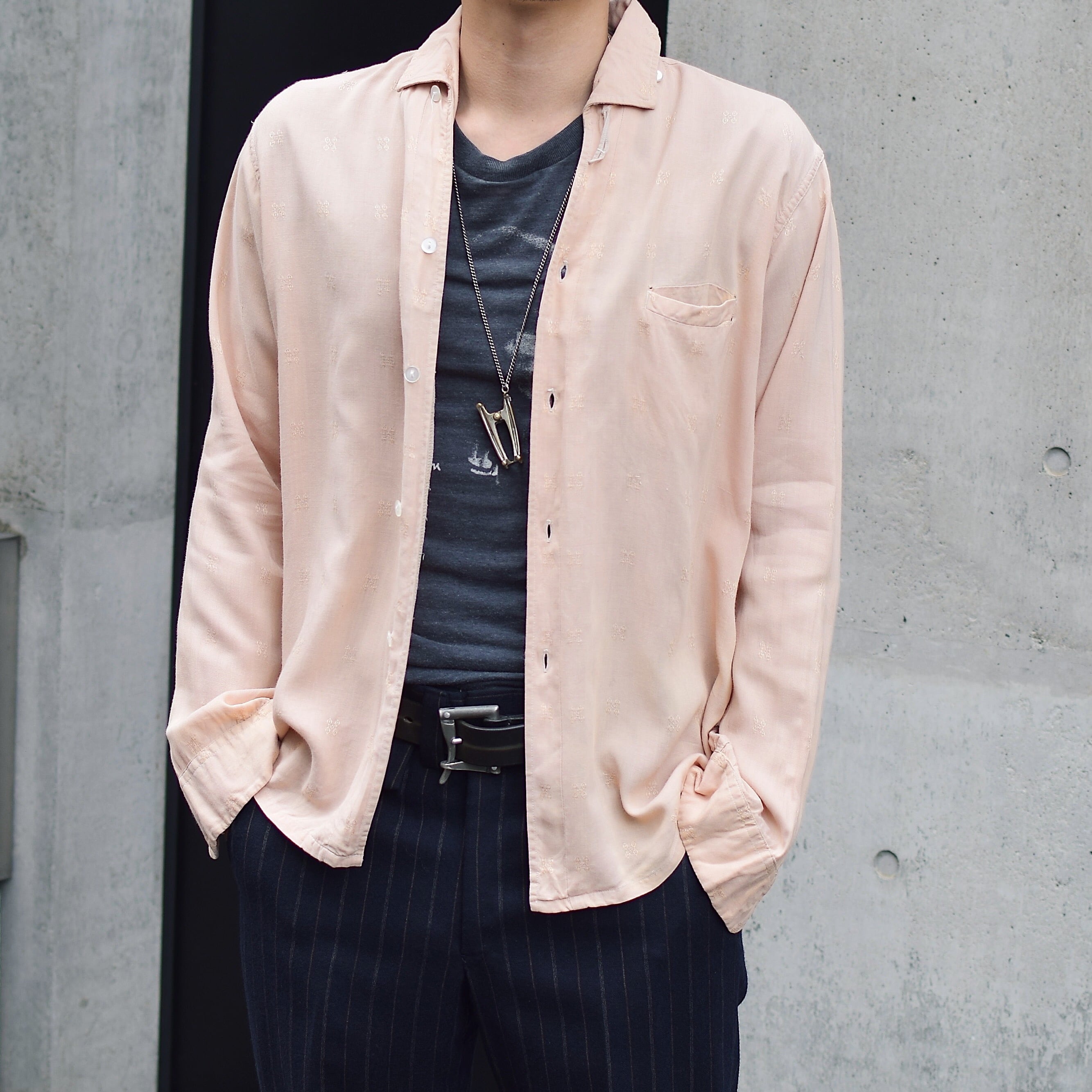 Vintage 50〜60's【Designer by CAMPUS】Grunge Rayon Shirt | Antler
