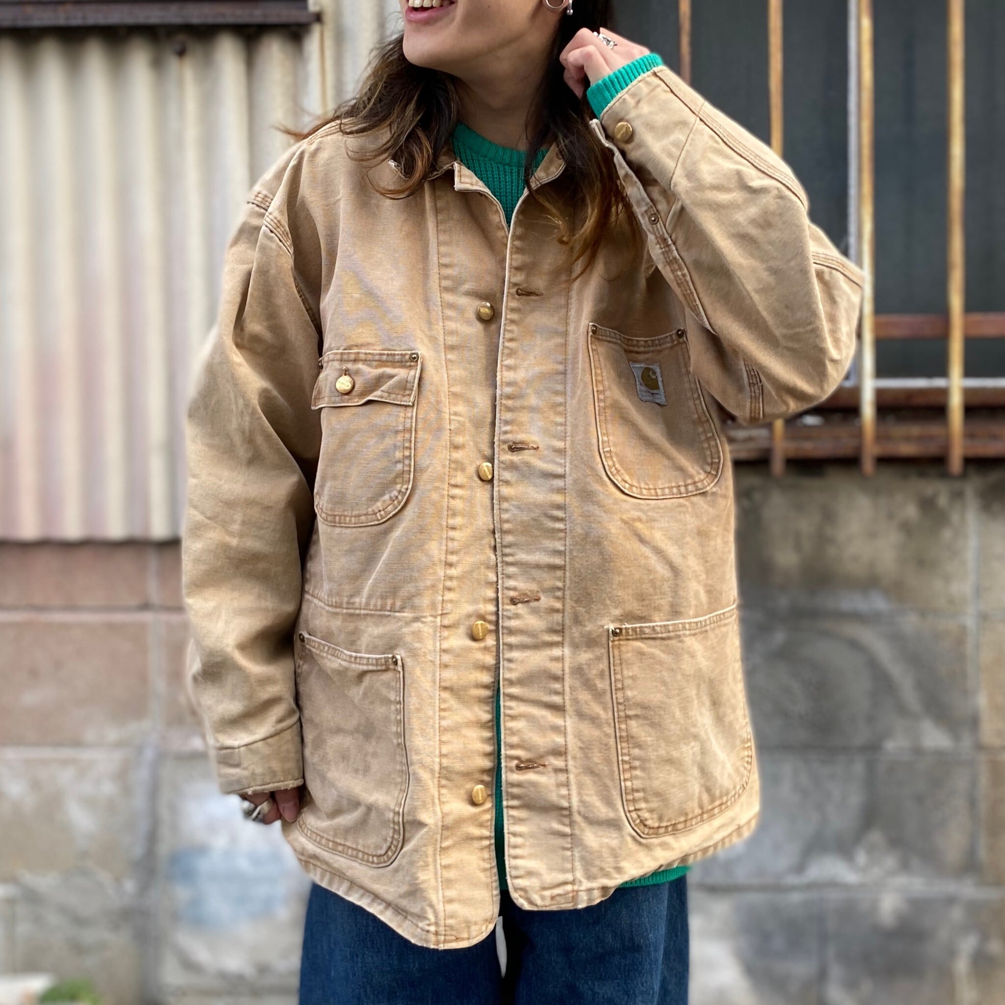 70年代 ビンテージ プリントタグ Carhartt カーハート ミシガンチョア