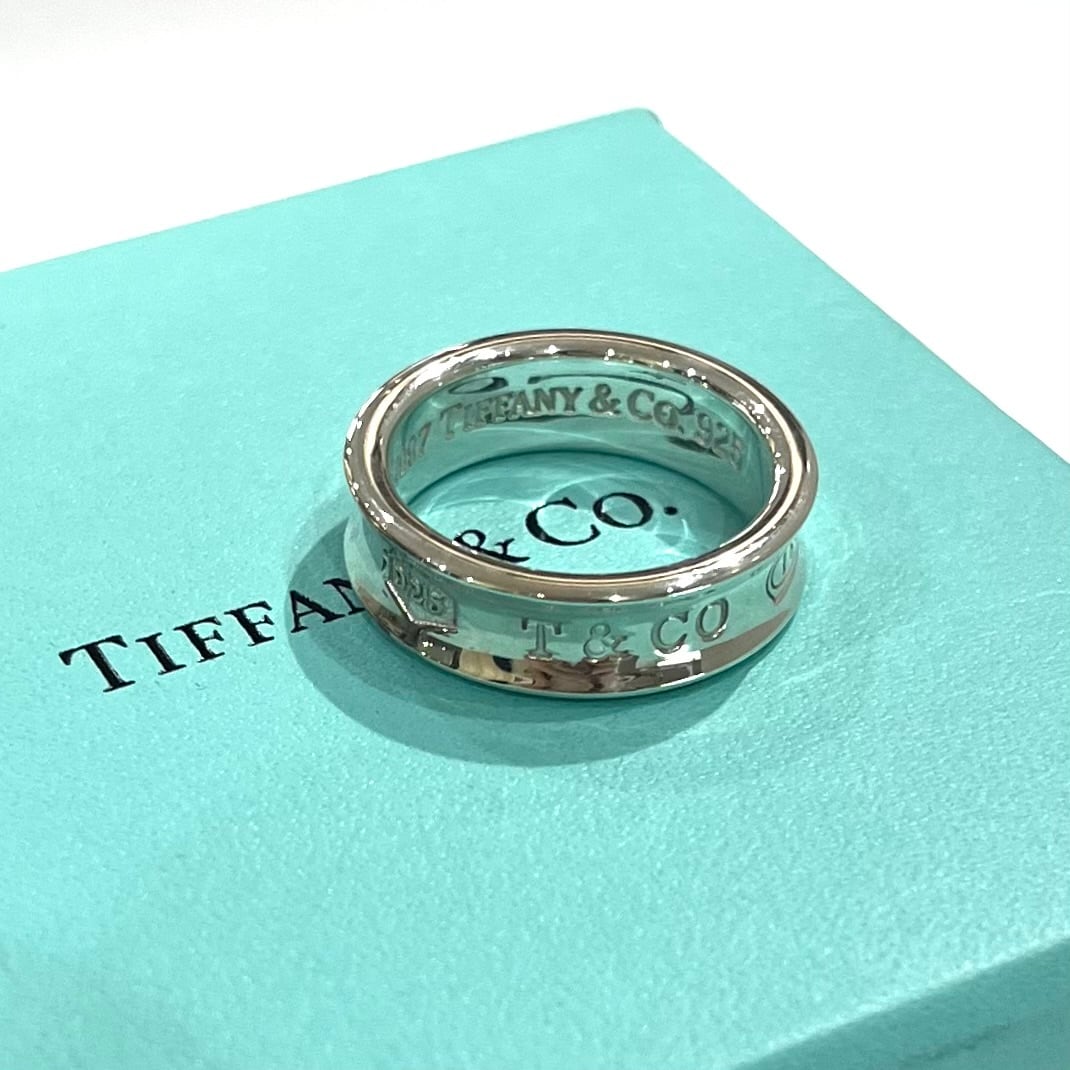 TIFFANY&CO】2062 ナローデザインシルバーリング 18号／ヴィンテージ