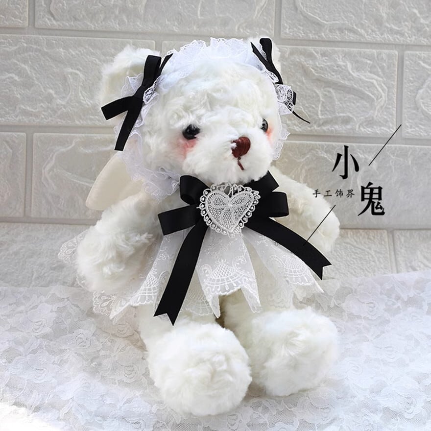 ぬいぐるみ くまちゃん もふもふ ふわふわ熊 かわいい 服 ロリィタ服