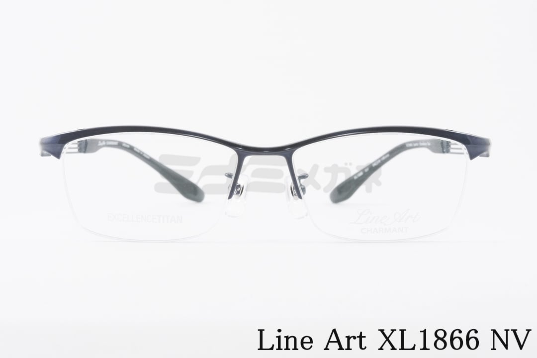 Line Art メガネ Legato XL1866 NV CHARMANT ナイロール スクエア 15