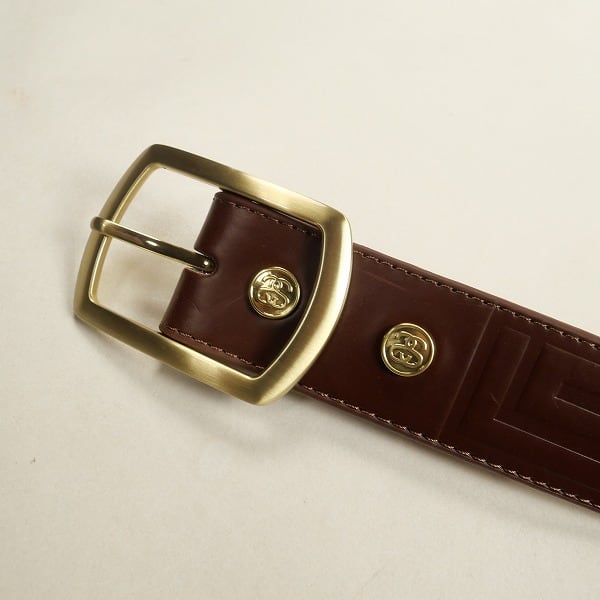 Size【S/M】 STUSSY ステューシー S LEATHER BELT BROWN ベルト 茶