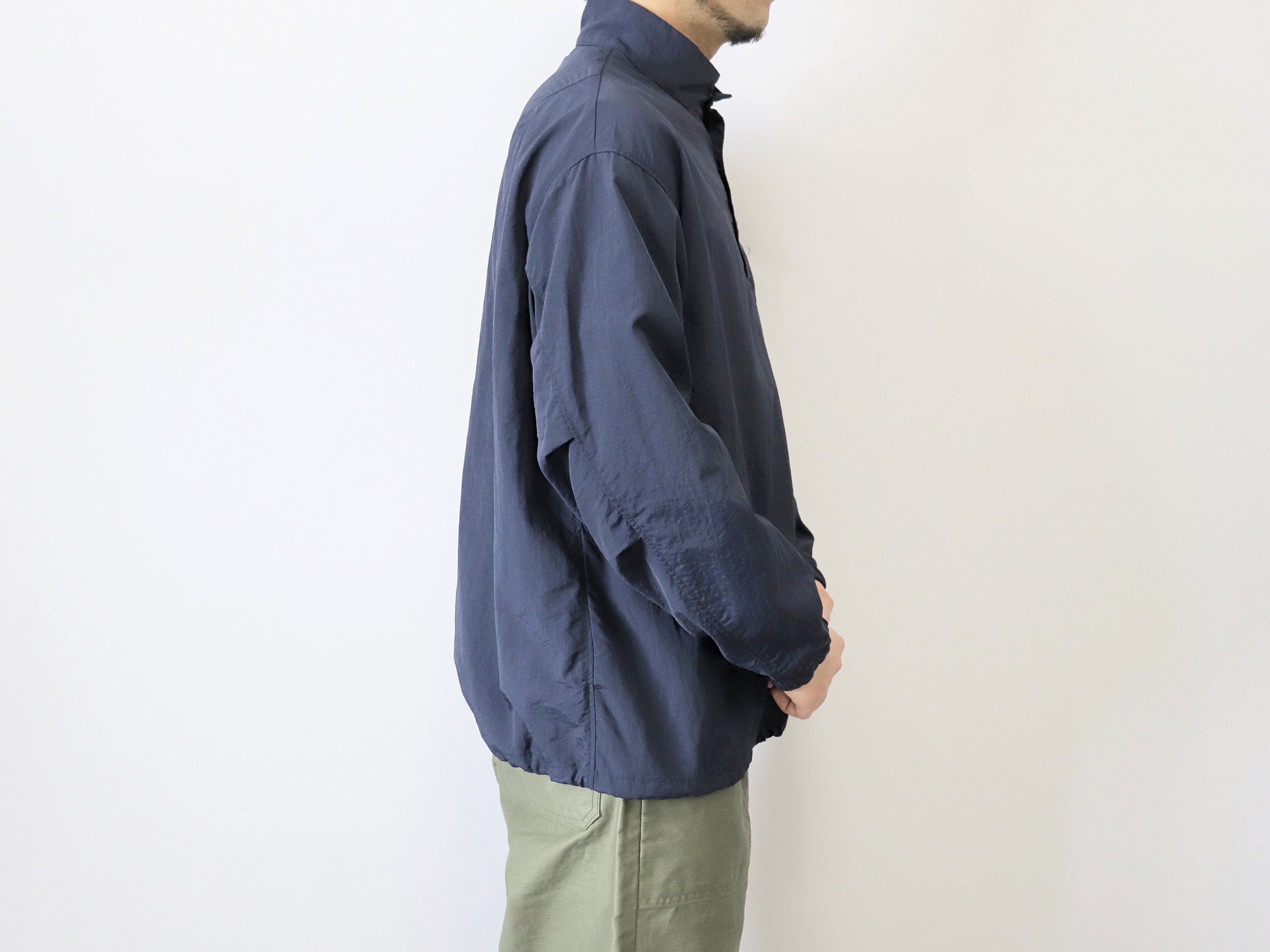 MANUAL ALPHABET / LIGHT SHELL SNAP TEE - NAVY マニュアル