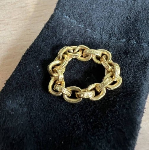 CHROME HEARTS クロムハーツ PaperChain Ring 22k Gold ペーパー