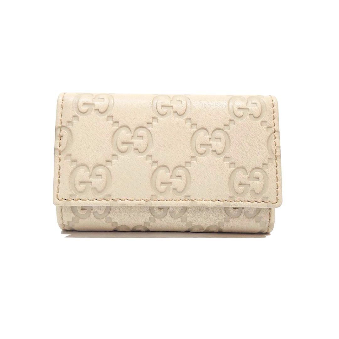 GUCCI グッチ グッチシマ 6連キーケース レザー シルバー金具 138093