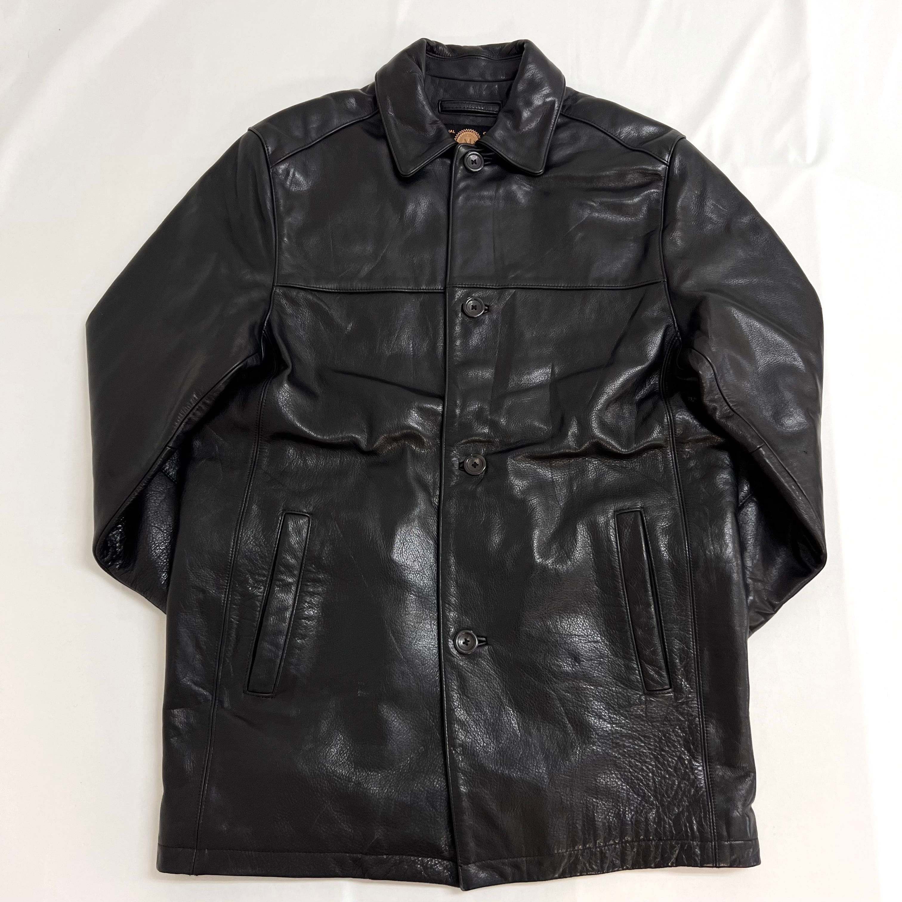 M ] MARC NEW YORK by ANDREW MARC Leather Coat BLACK マーク