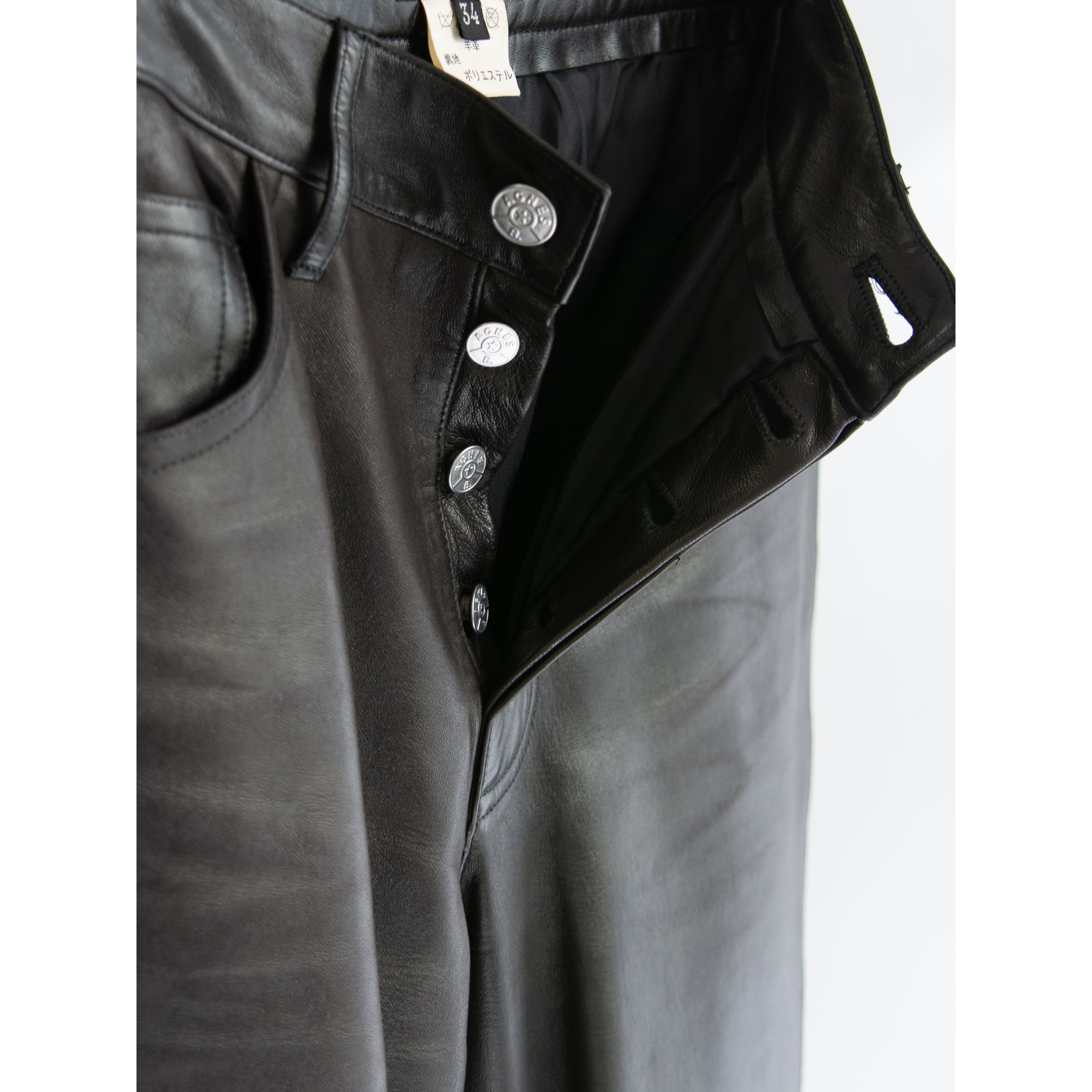 agnes b.】Made in France sheepskin leather pants（アニエスベー