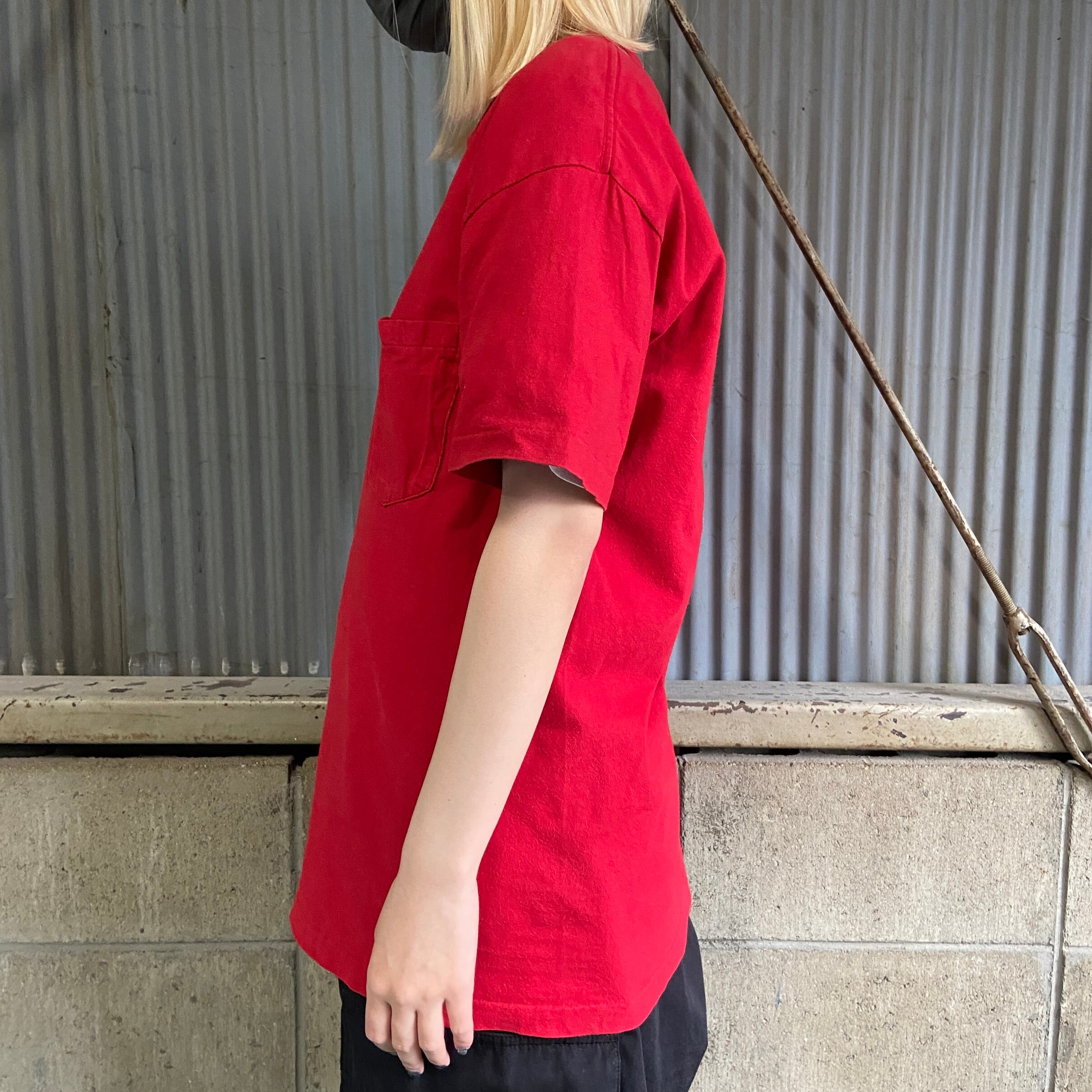 90年代 GAP オールドギャップ シングルステッチ 無地 ポケットTシャツ