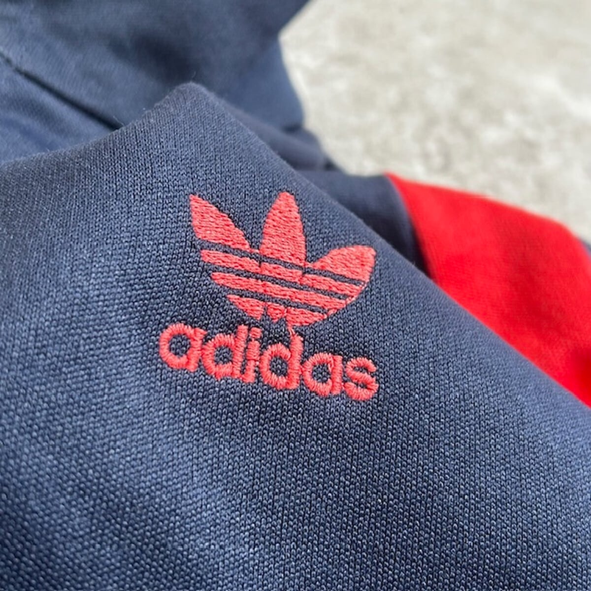 70's-80's adidas 刺繍タグ トラックジャケット トレフォイル ジャージ