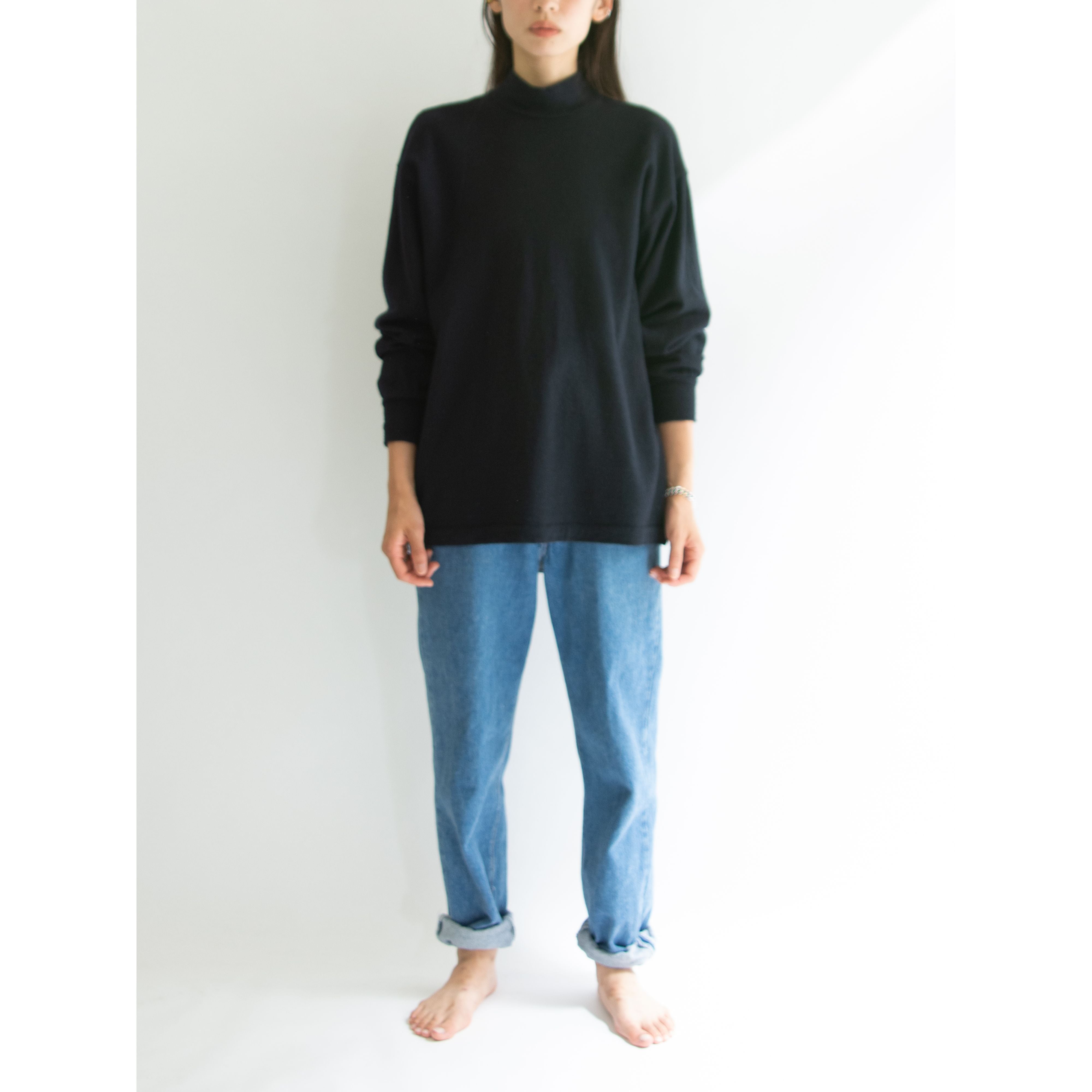 COMME des GARCONS HOMME】Mock Neck Wool Jersey Pullover