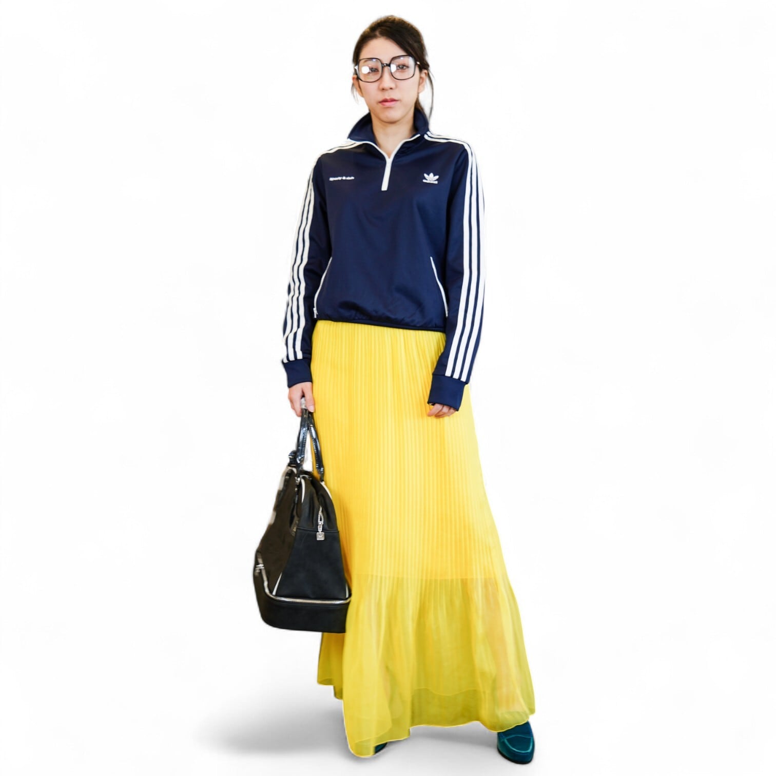 adidas アディダス sporty&rich ハーフジップ スリーストライプ