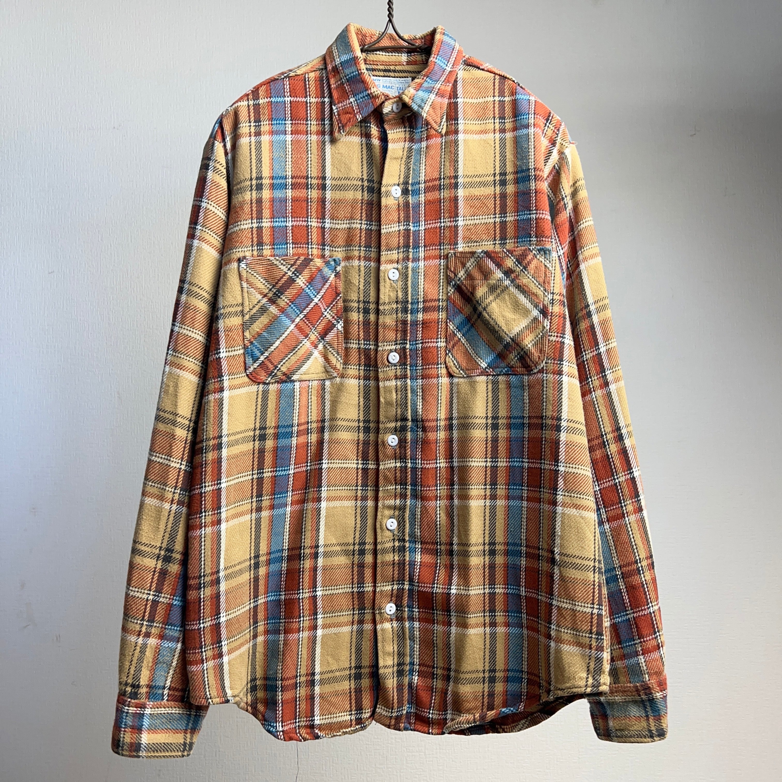 70's JCPenny “BIG MAC” Flannel Plaid Shirts SIZE M 70年代 ビッグ