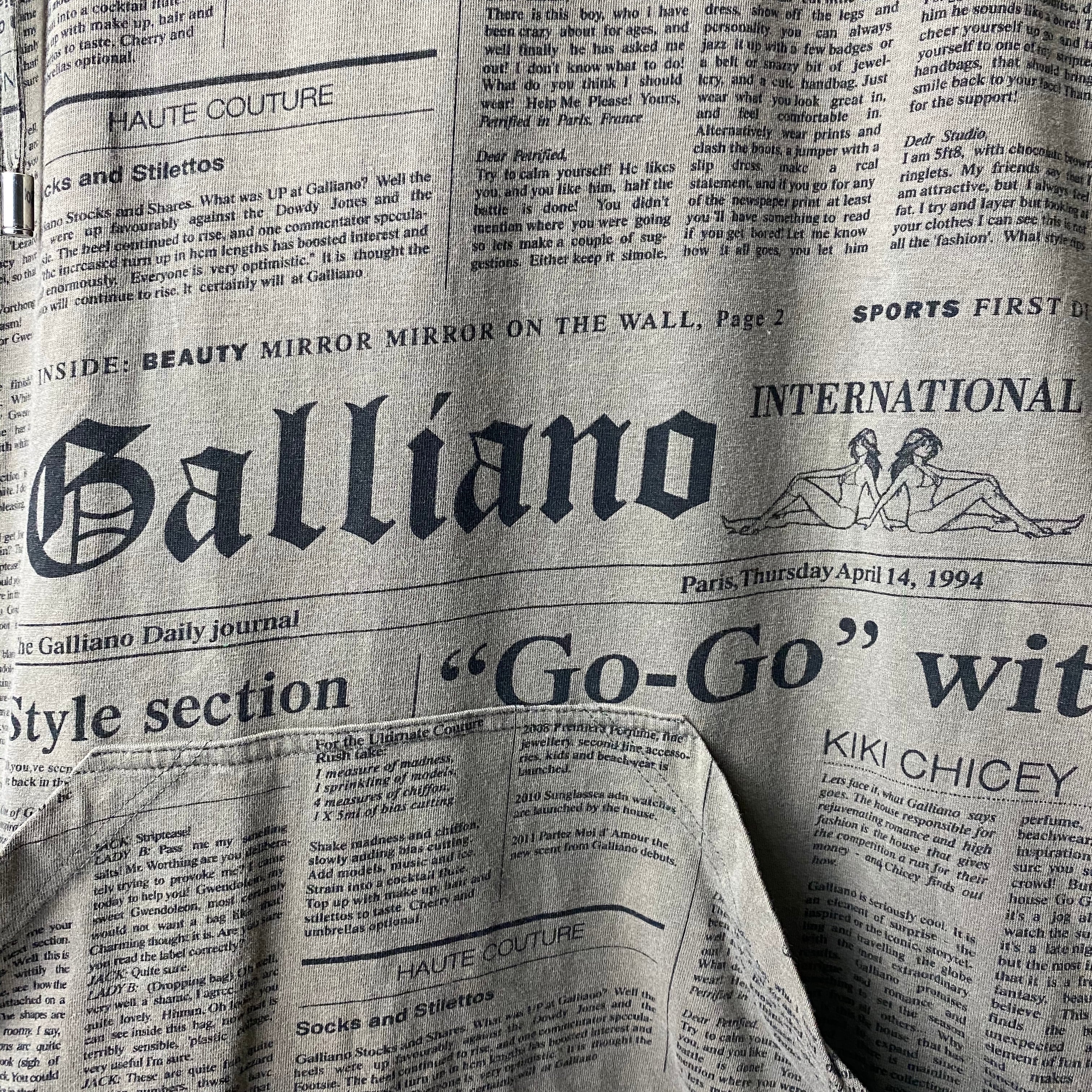 JOHN GALLIANO newspaper pattern hoodie | NOIR ONLINE