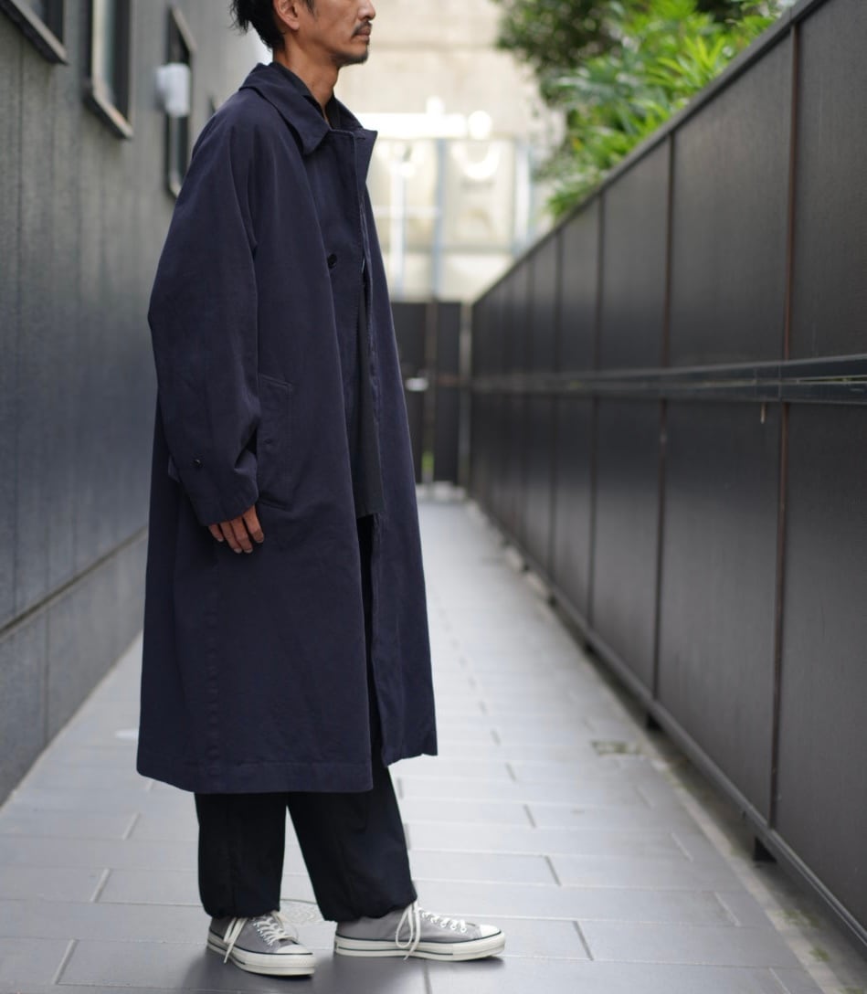 COMOLI(コモリ) / 製品染バルカラーコート -NAVY-(A03-04001) | Signs