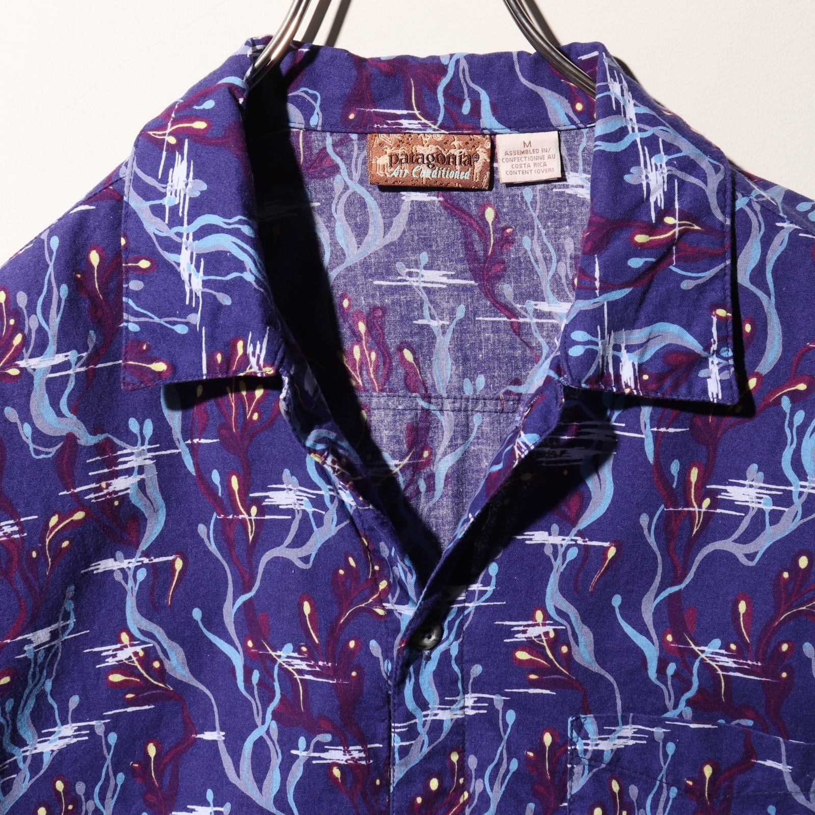 極美品 M 93年 海藻 ACシャツ パタゴニア patagonia アロハ 青