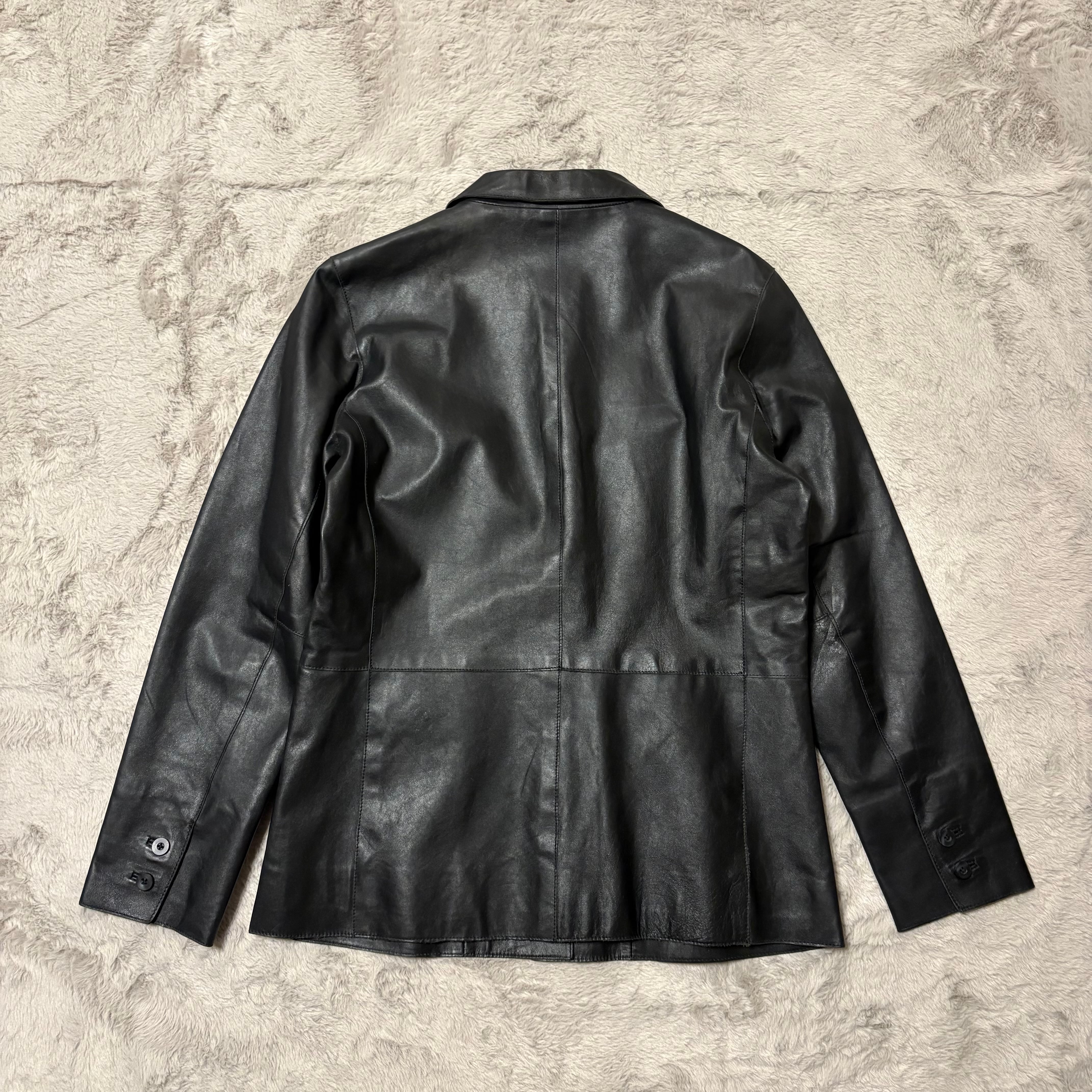 GAP レザージャケット 00s テーラード ブラック レディースMサイズ