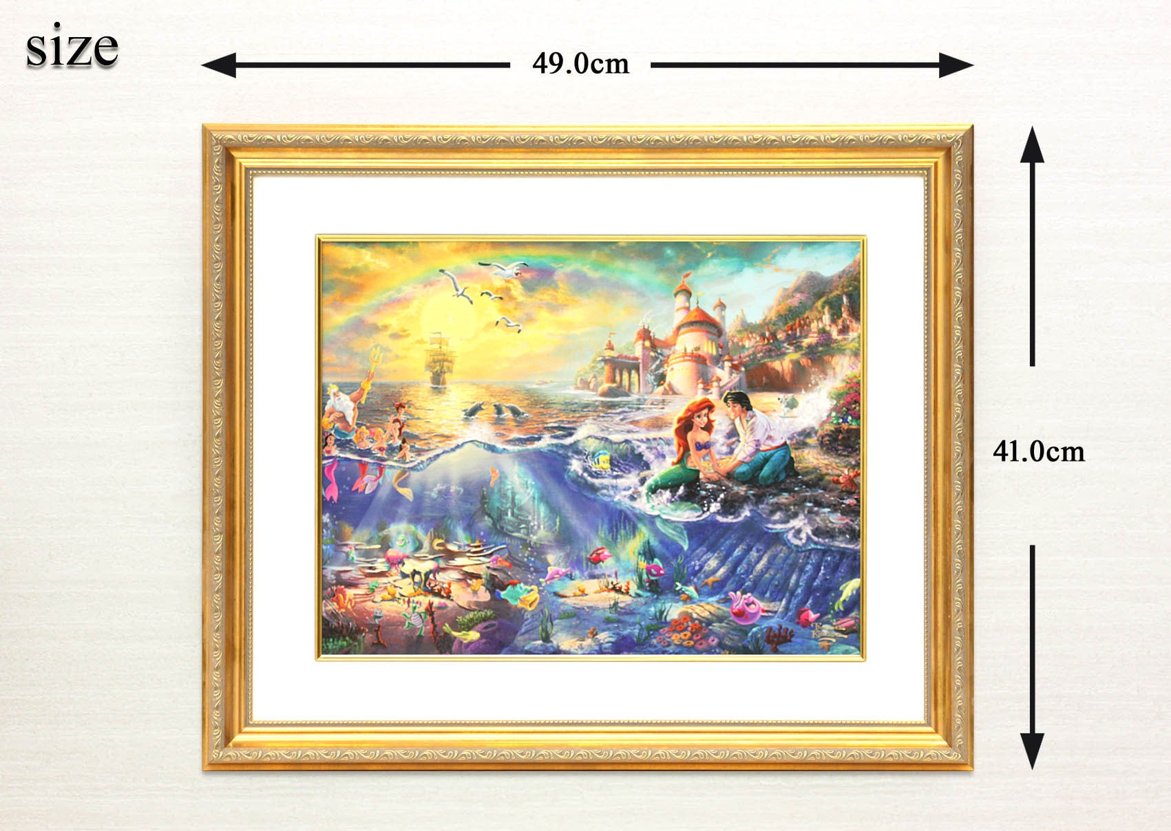 ディズニー絵画 トーマス キンケード リトル マーメイド ポスター 正規