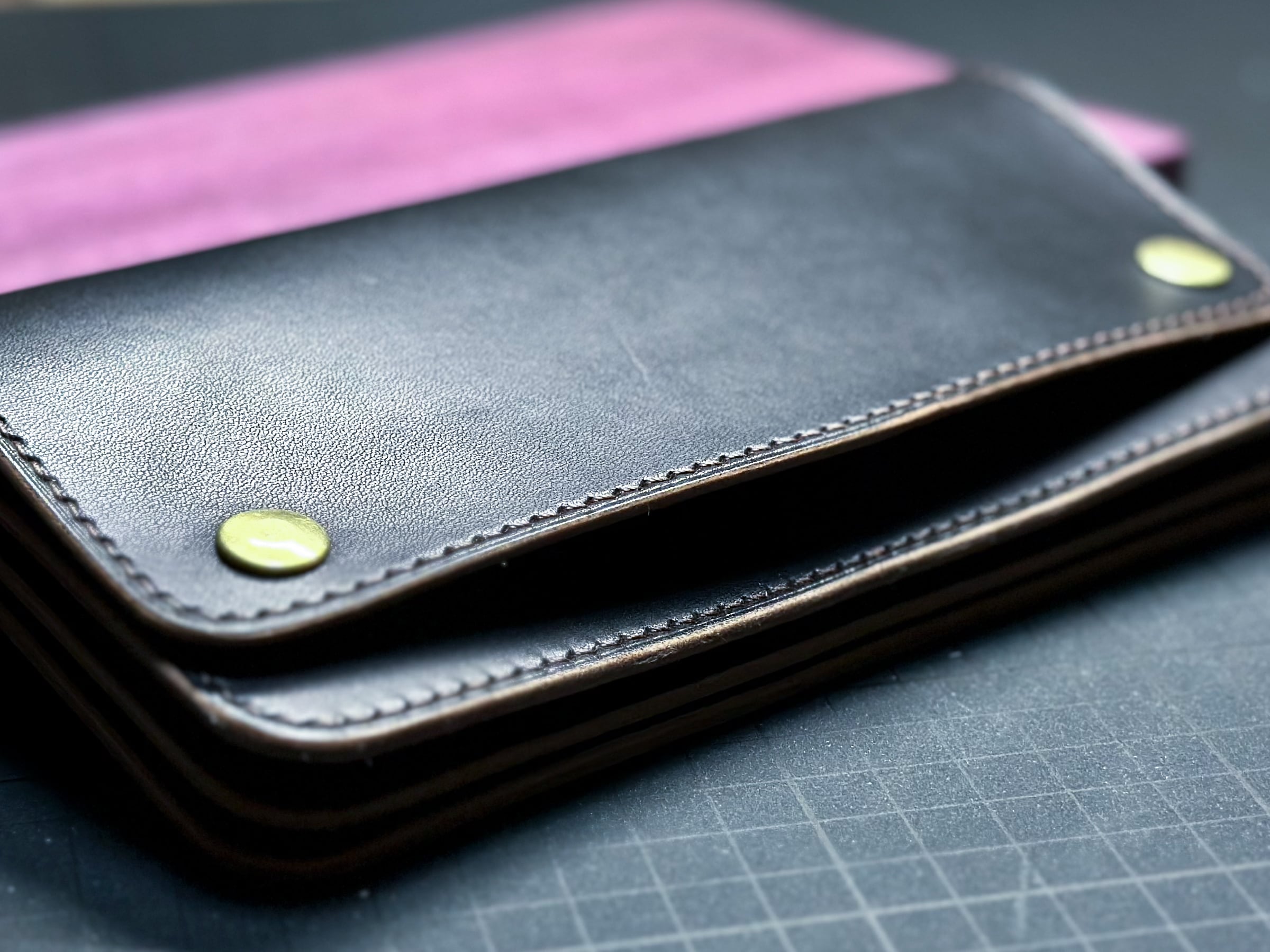 トラッカーウォレット TW-01 茶芯黒 | leather works bub