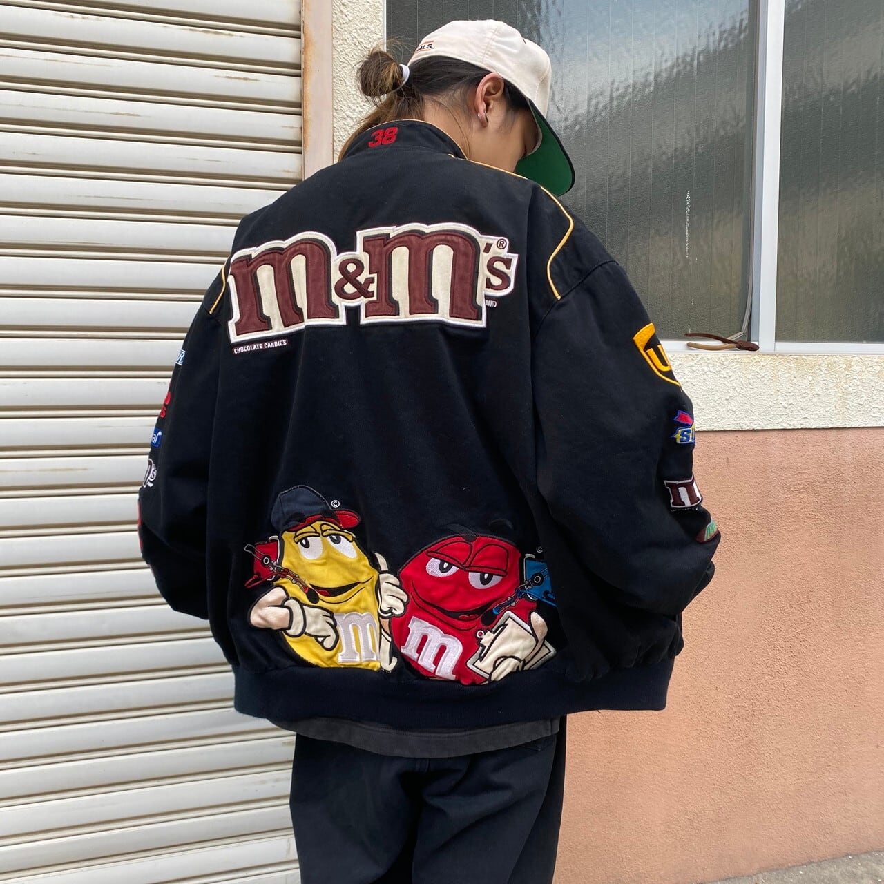 ビッグサイズ JH DESIGN ジェフハミルトン m&m's 企業ロゴ 刺繍