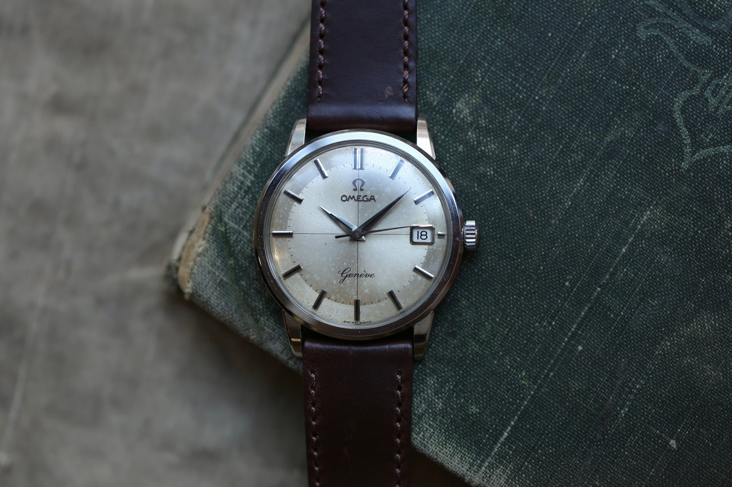 OMEGA】1961年製 オメガ ジュネーブ デイト 初期型 立体インデックス 2